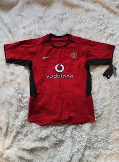 2002-2003-2004 Manchester United Jersey Shirt Home Vodafone Nike