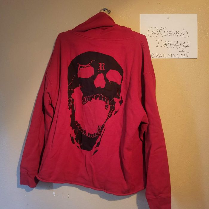Revenge Revenge Bones Skull Red Hoodie XXL | Grailed