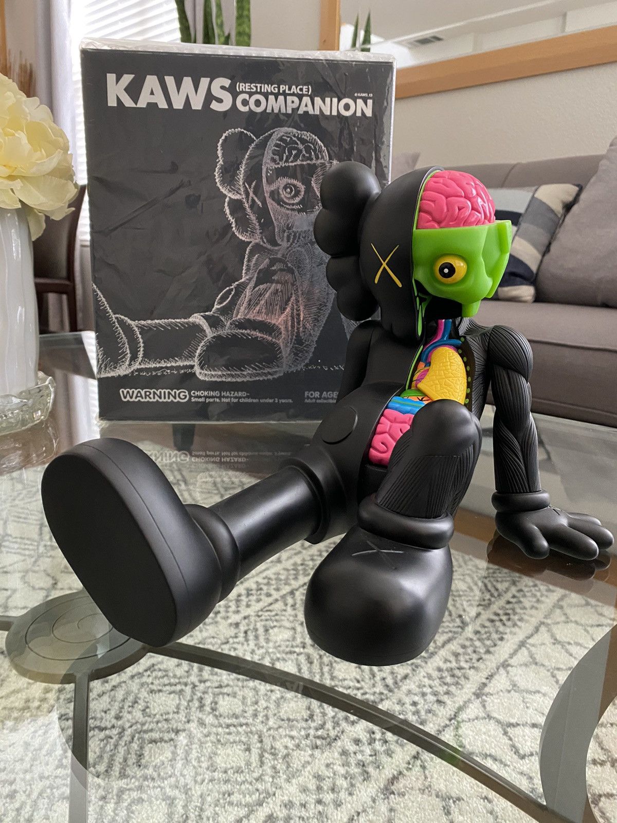 image of Kaws Originalfake Resting Place Dissected Companion Black, Men's