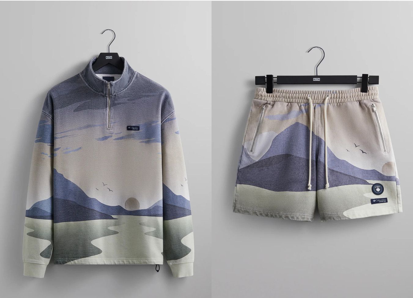 Image of Kith X Columbia Pfg Set (Nocturnal) Xs Top And S Bottom in Blue, Men's