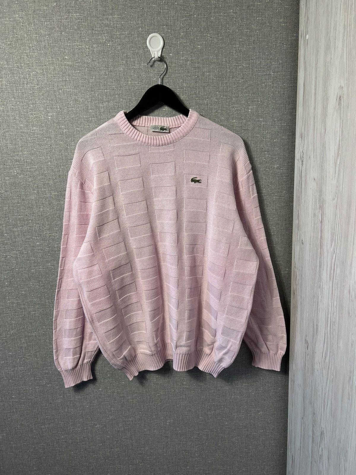 Vintage Lacoste Y2K selling Cable Knit Pink Sweater Unisex