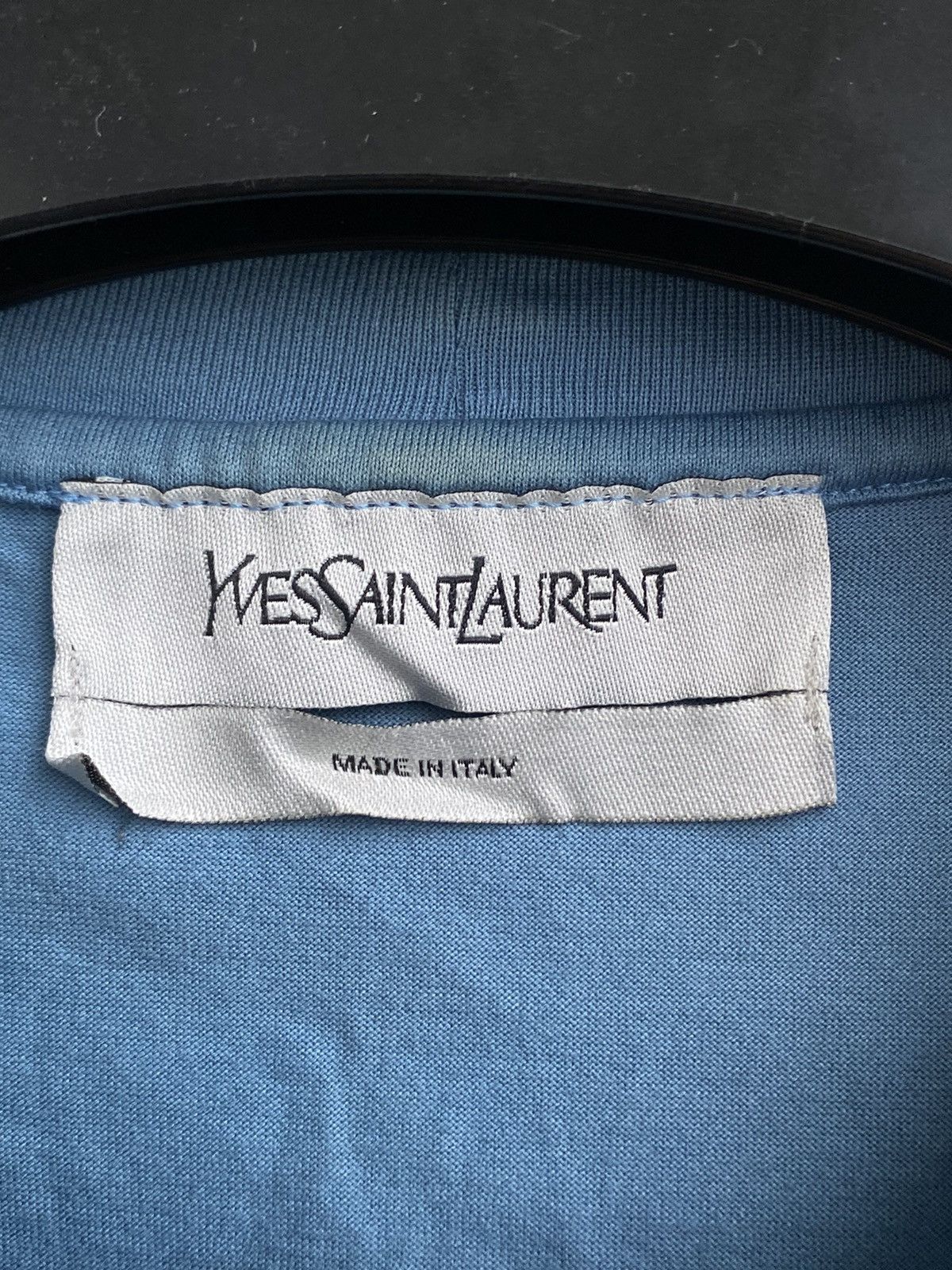 Yves Saint Laurent OG YSL T-shirt Italy Blue Size US M / EU 48-50 / 2 - 4 Thumbnail