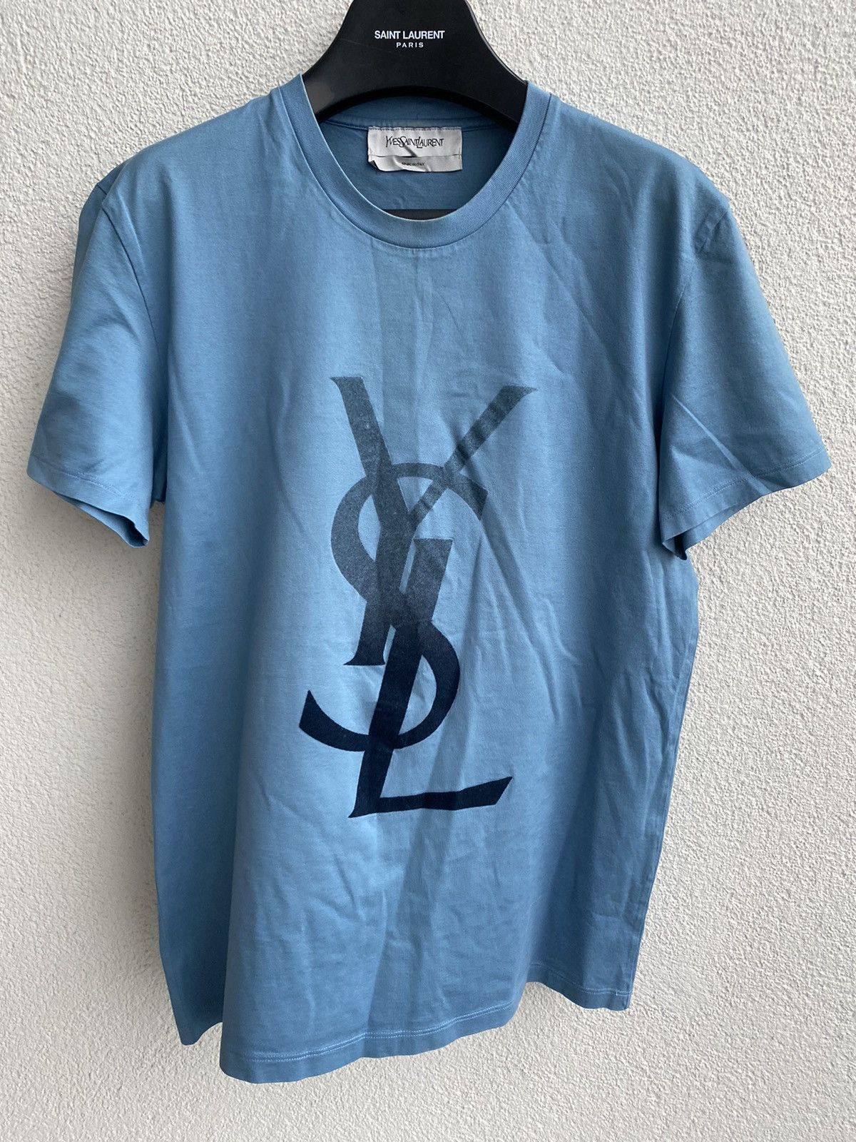 Yves Saint Laurent OG YSL T-shirt Italy Blue Size US M / EU 48-50 / 2 - 8 Thumbnail