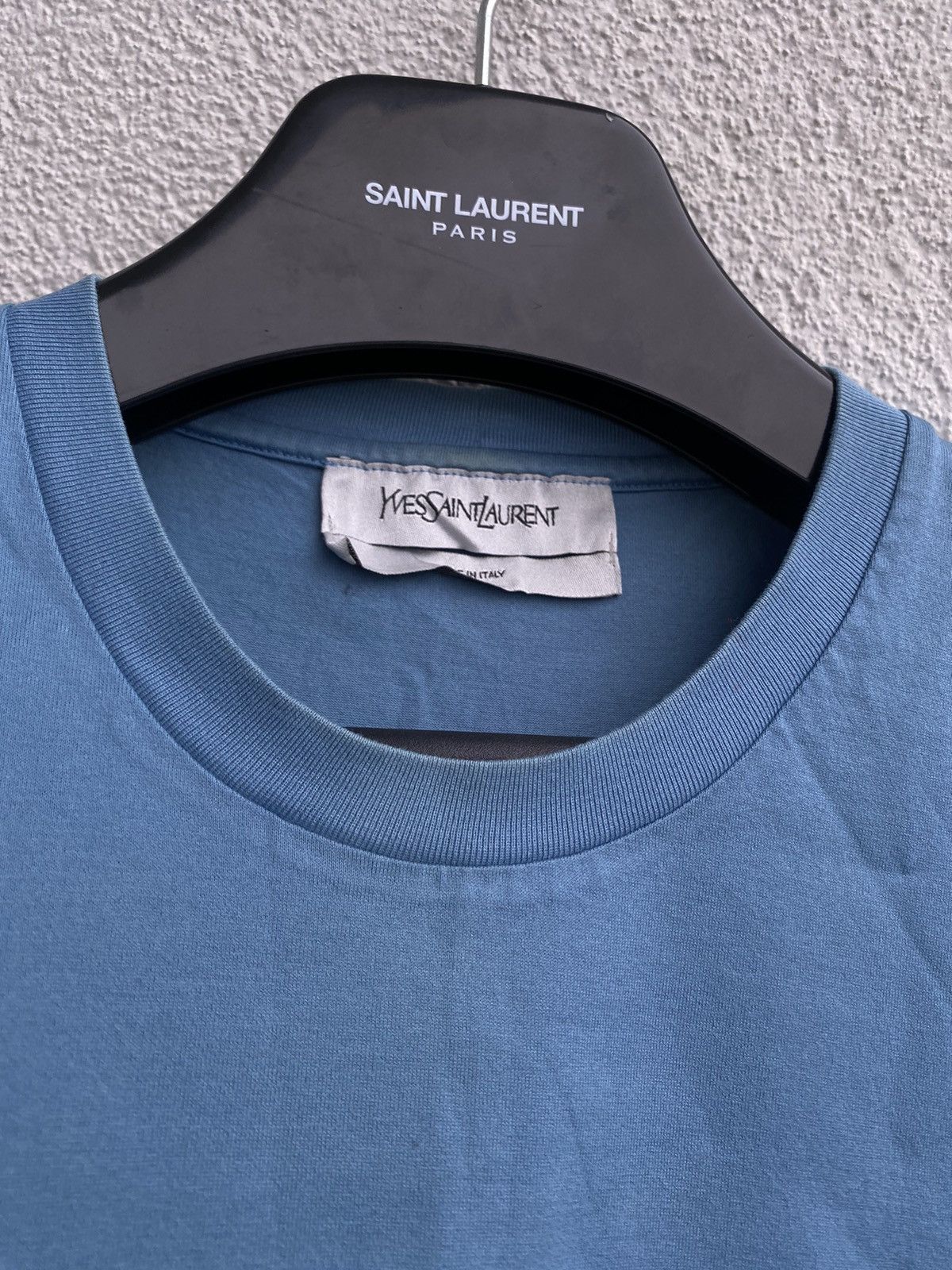 Yves Saint Laurent OG YSL T-shirt Italy Blue Size US M / EU 48-50 / 2 - 5 Thumbnail