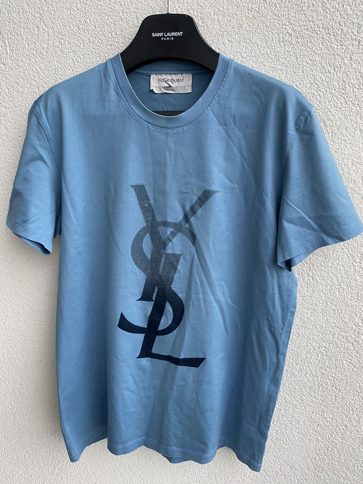 Yves Saint Laurent OG YSL T-shirt Italy Blue Size US M / EU 48-50 / 2 - 1 Thumbnail