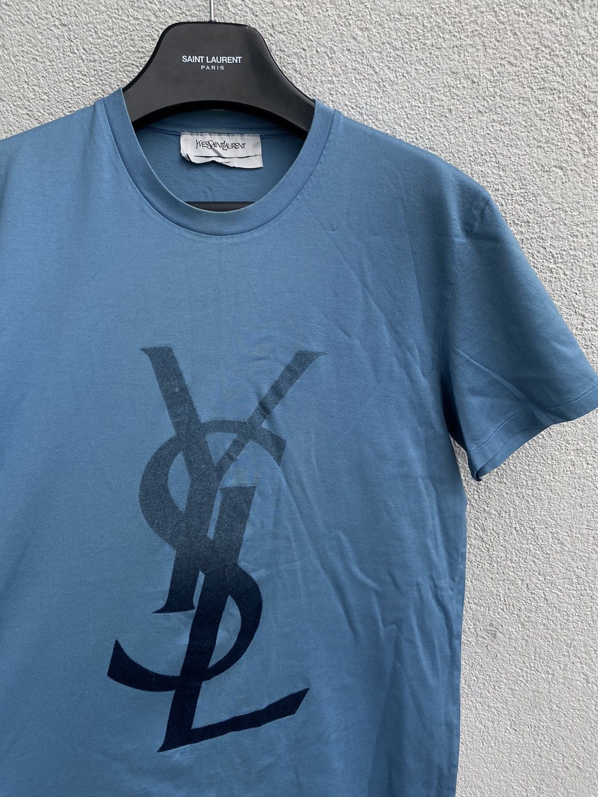 Yves Saint Laurent OG YSL T-shirt Italy Blue Size US M / EU 48-50 / 2 - 2 Thumbnail