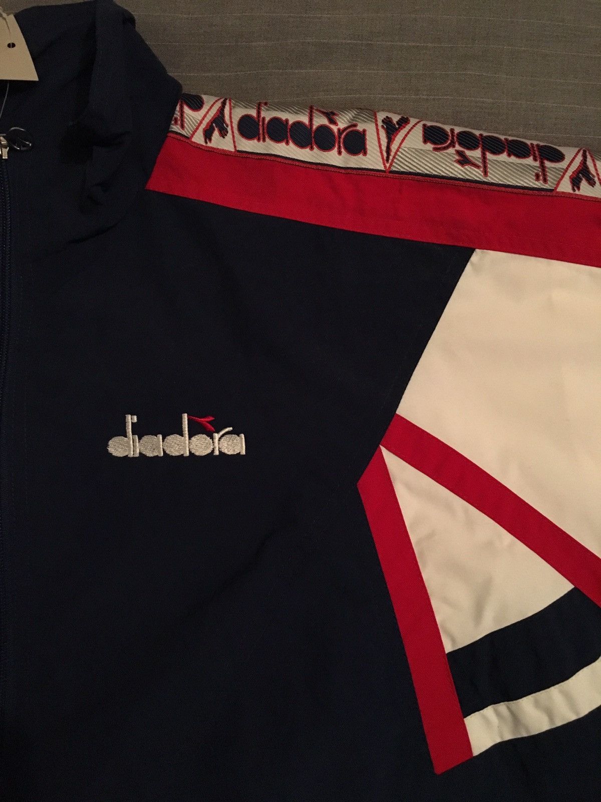 Diadora NEW Navy/Red/White Track Jacket Size US M / EU 48-50 / 2 - 6 Thumbnail
