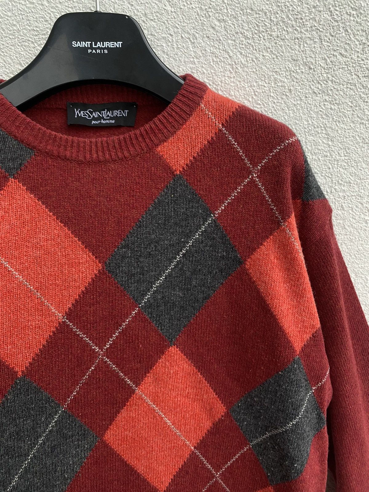 Yves Saint Laurent 🇮🇹italy 90s YSL Sweater Wool Knit Soft Vintage Sweatshirt Size US L / EU 52-54 / 3 - 1 Thumbnail