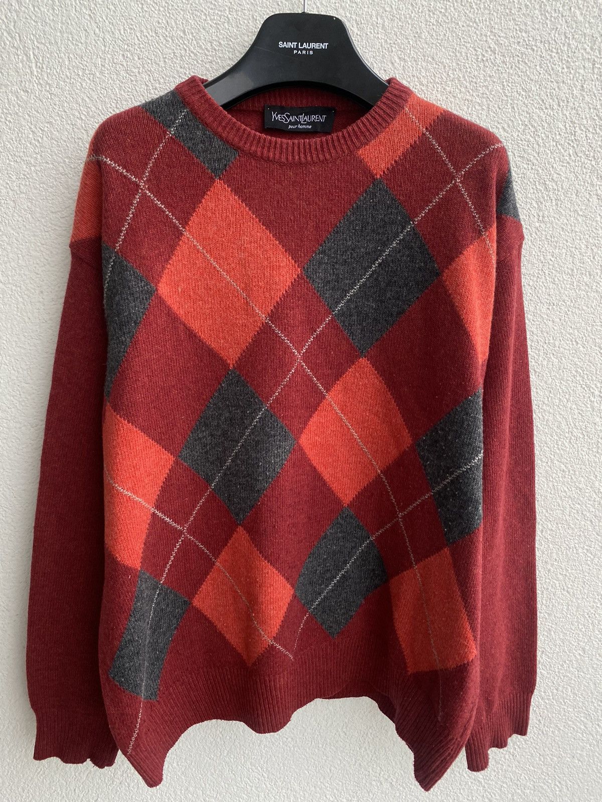 Yves Saint Laurent 🇮🇹italy 90s YSL Sweater Wool Knit Soft Vintage Sweatshirt Size US L / EU 52-54 / 3 - 2 Thumbnail