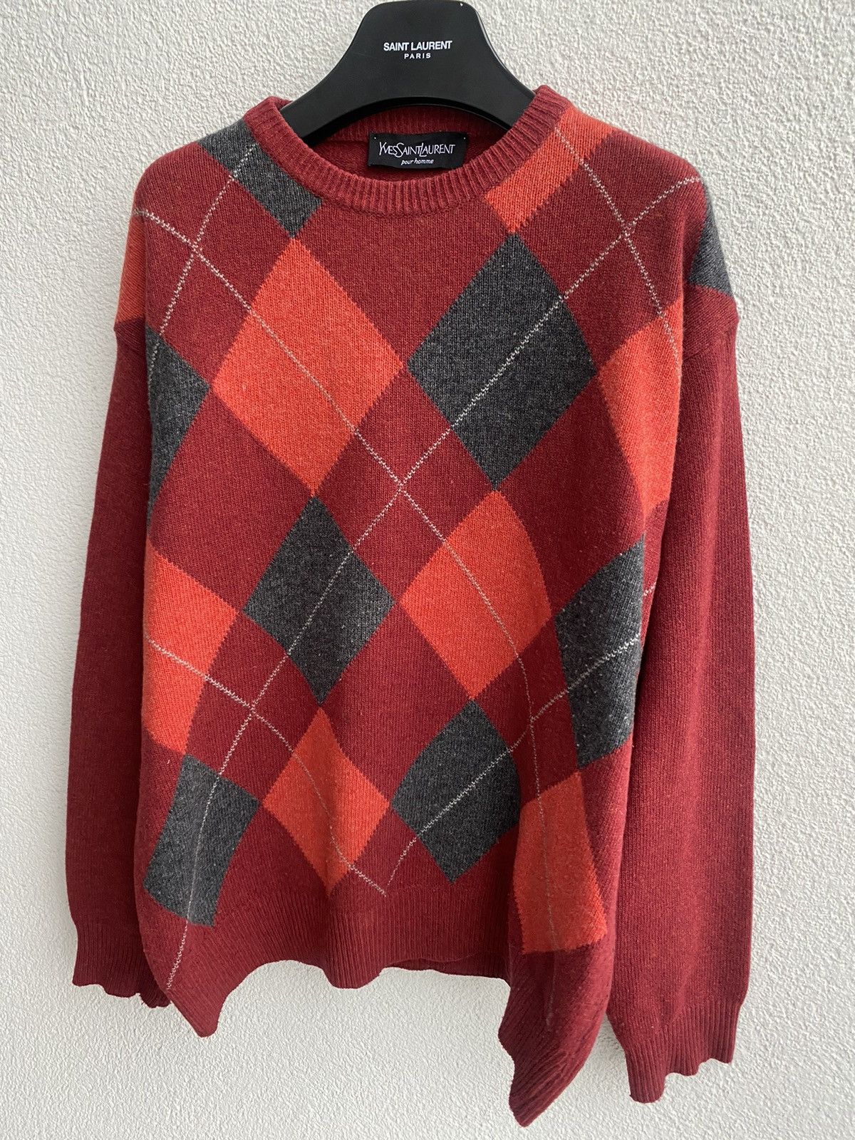 Yves Saint Laurent 🇮🇹italy 90s YSL Sweater Wool Knit Soft Vintage Sweatshirt Size US L / EU 52-54 / 3 - 11 Thumbnail