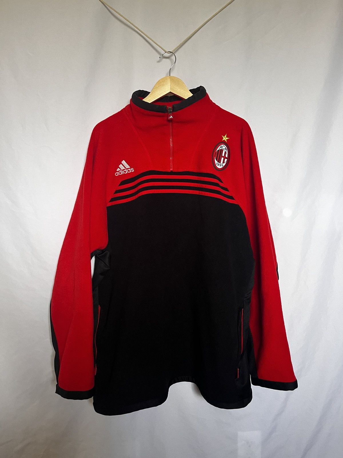 Adidas ACM Milan 1 4 zip Grailed