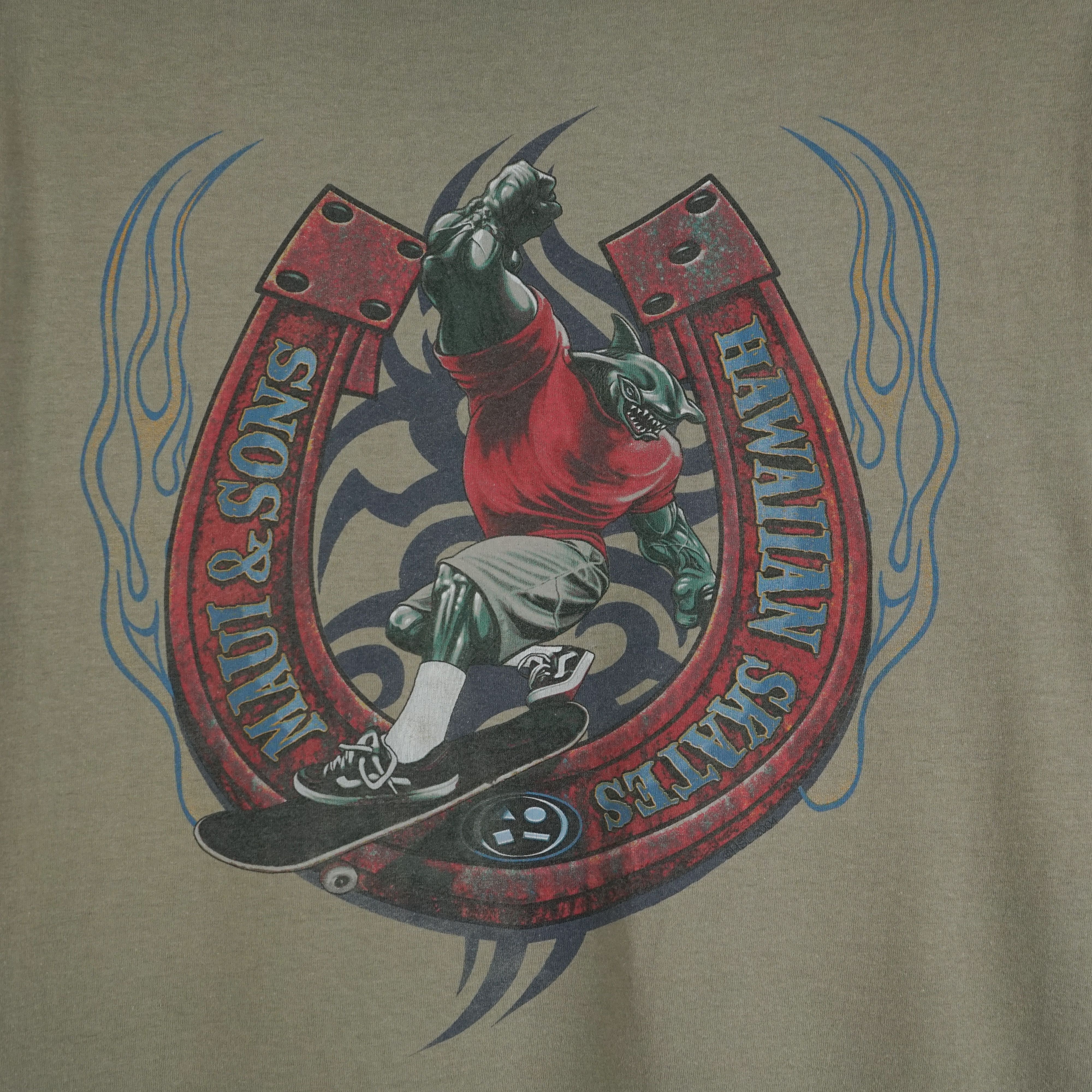 Maui and Sons × Vintage 1990s Hawaiian Skater t-shirt Size US L / EU 52-54 / 3 - 2 Thumbnail