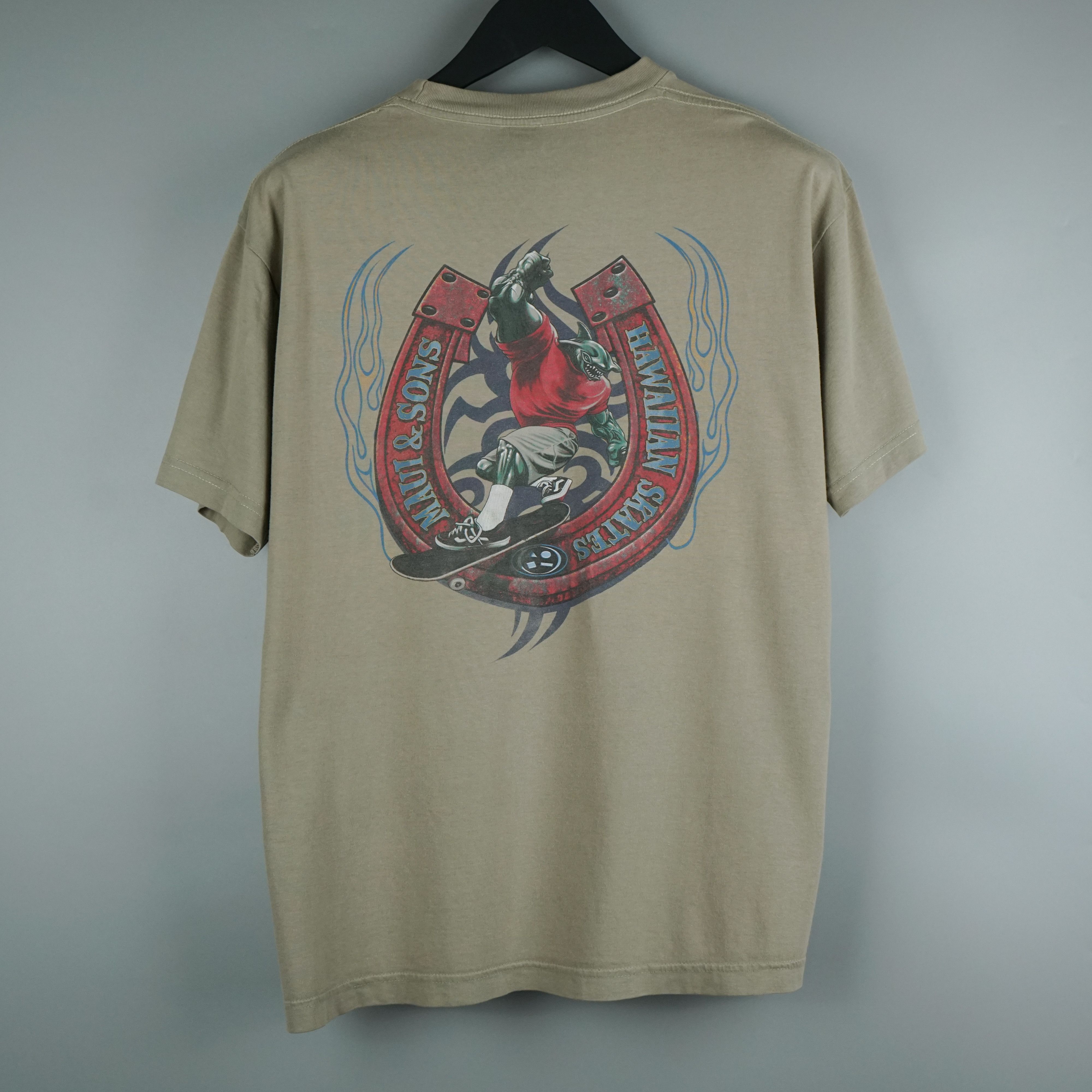 Maui and Sons × Vintage 1990s Hawaiian Skater t-shirt Size US L / EU 52-54 / 3 - 1 Thumbnail