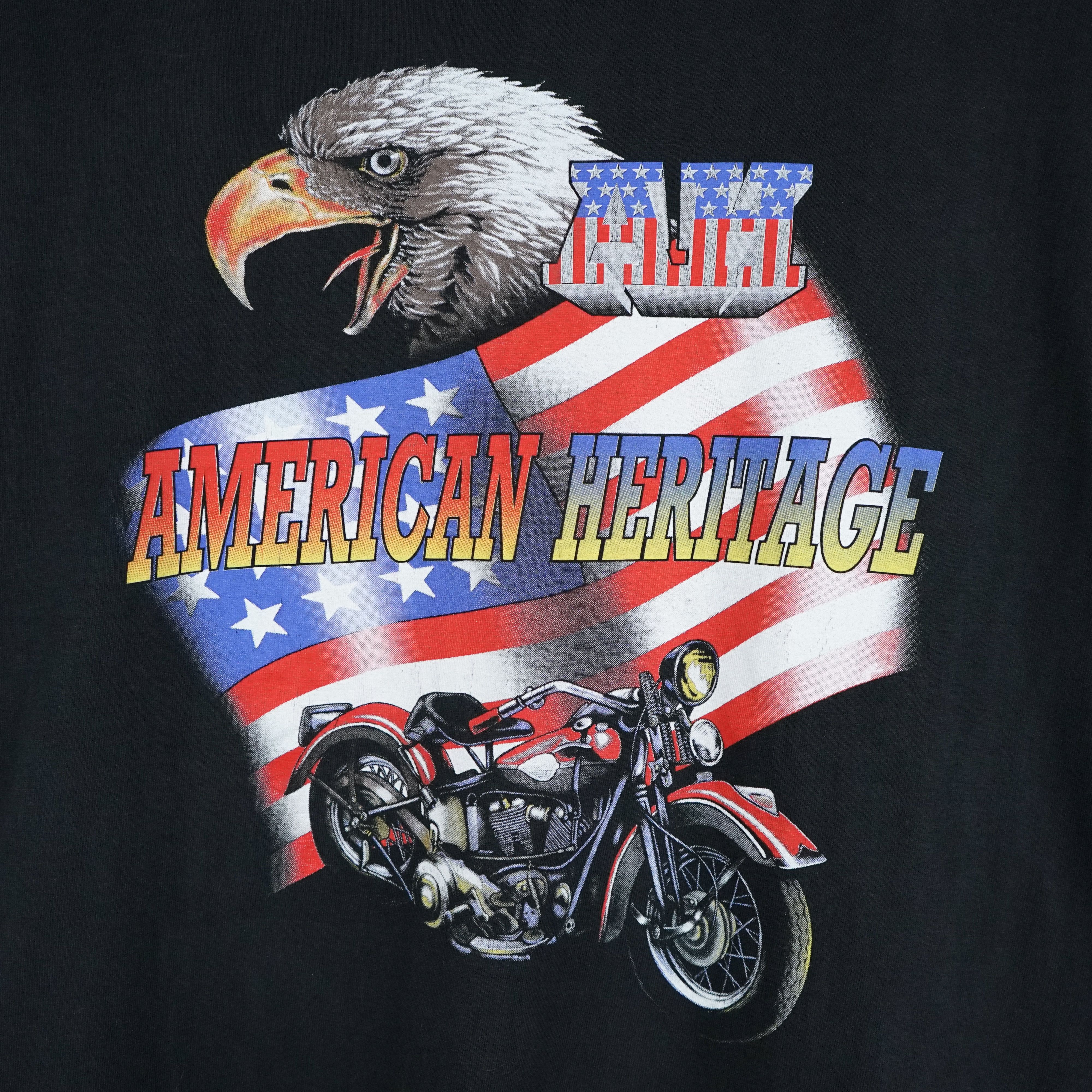 Harley Davidson × Vintage 1990s American Heritage t-shirt Eagle Size US L / EU 52-54 / 3 - 2 Thumbnail