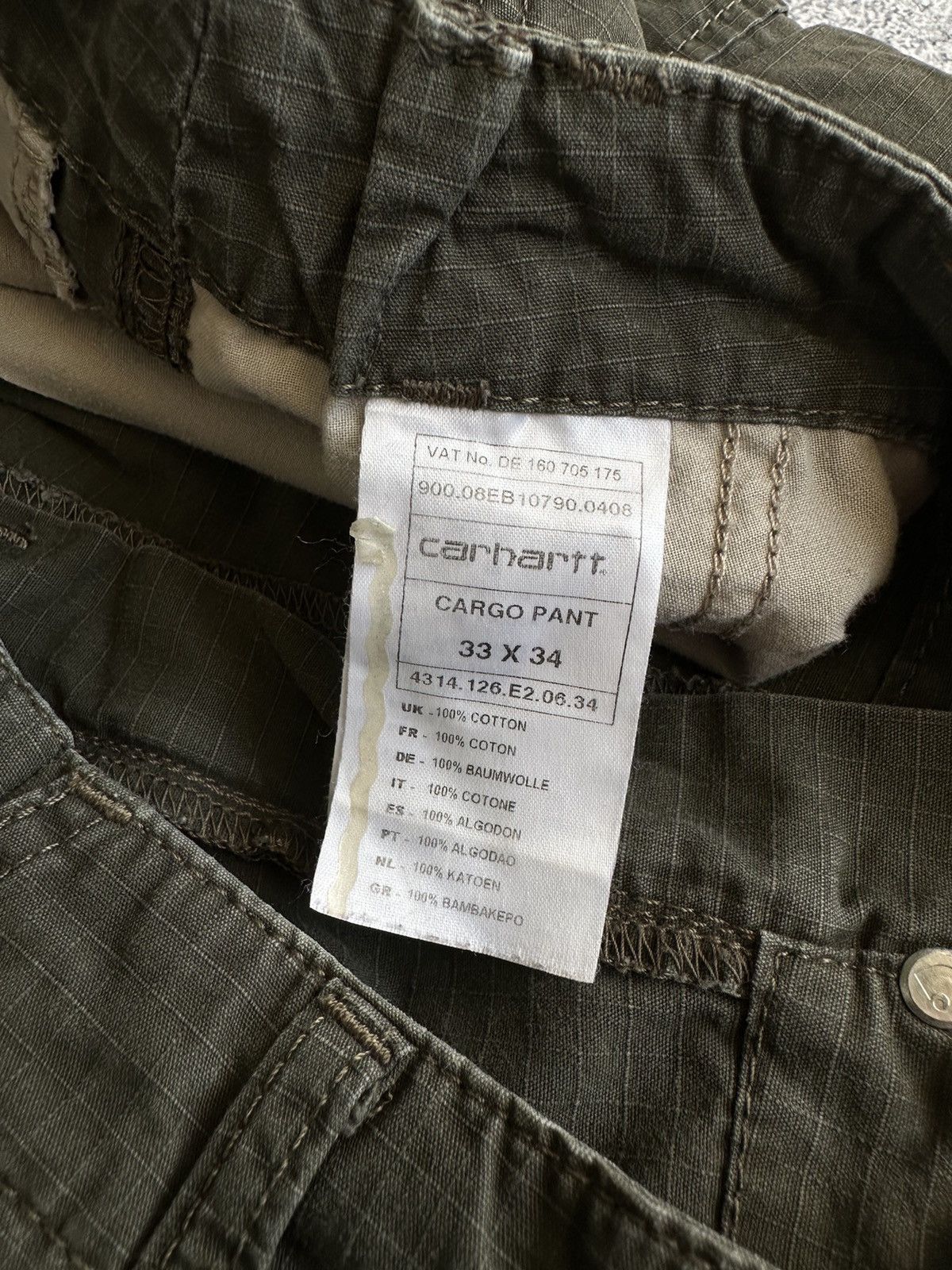 Carhartt Vintage Carhartt Khaki Cargo Pants Size US 33 - 5 Thumbnail
