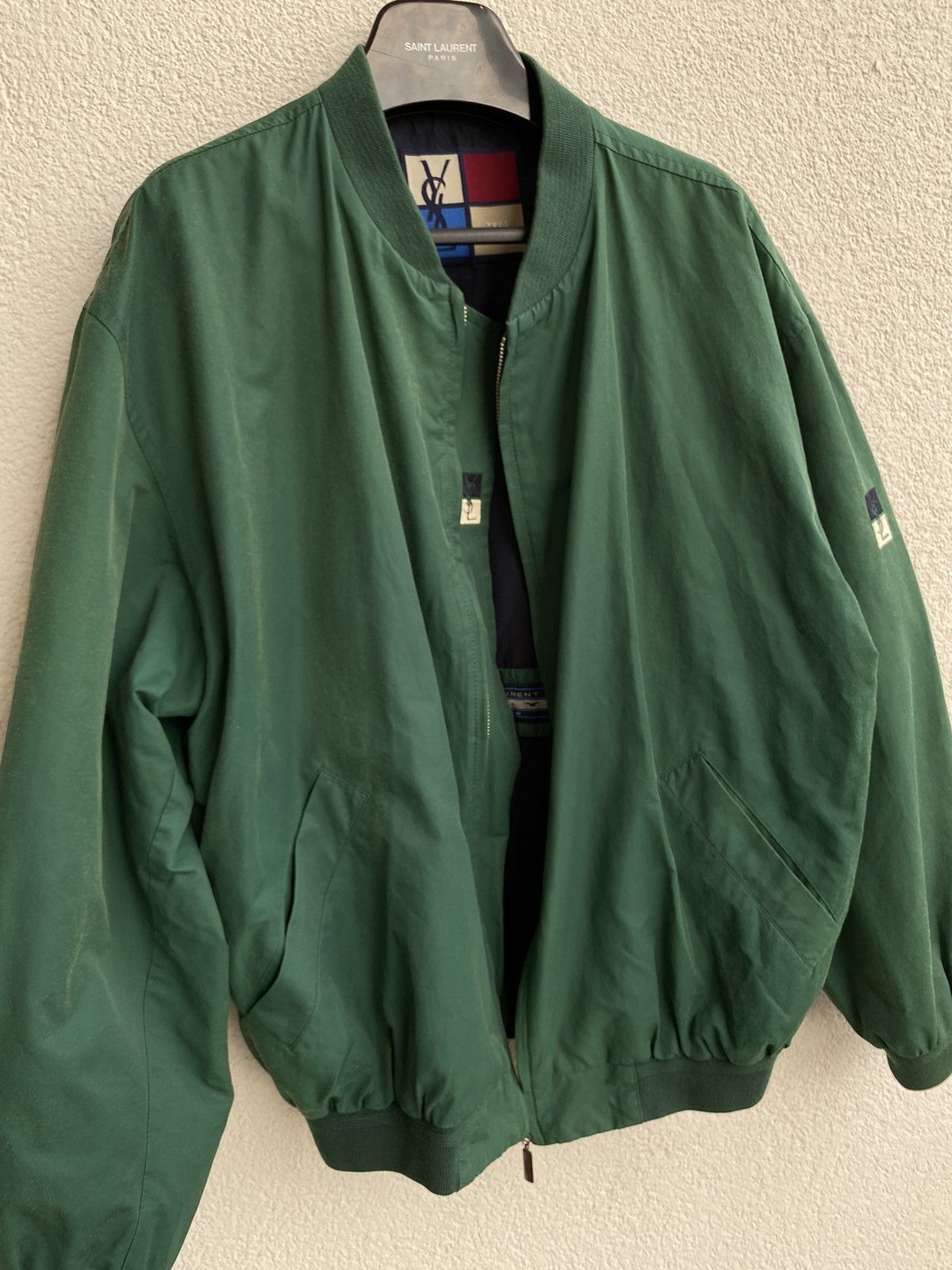 Yves Saint Laurent Green 90s YSL Bomber Vintage Jacket Yves Saint Laurent Size US M / EU 48-50 / 2 - 3 Thumbnail