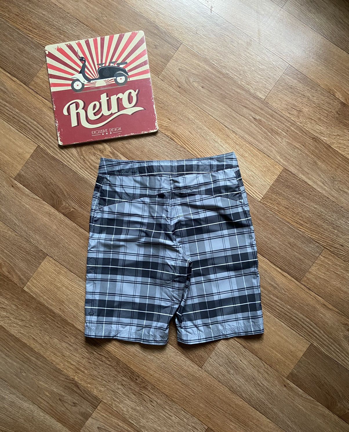 Nike × Vintage Vintage Nike Basic Logo Checked Shorts Size US 30 / EU 46 - 5 Thumbnail