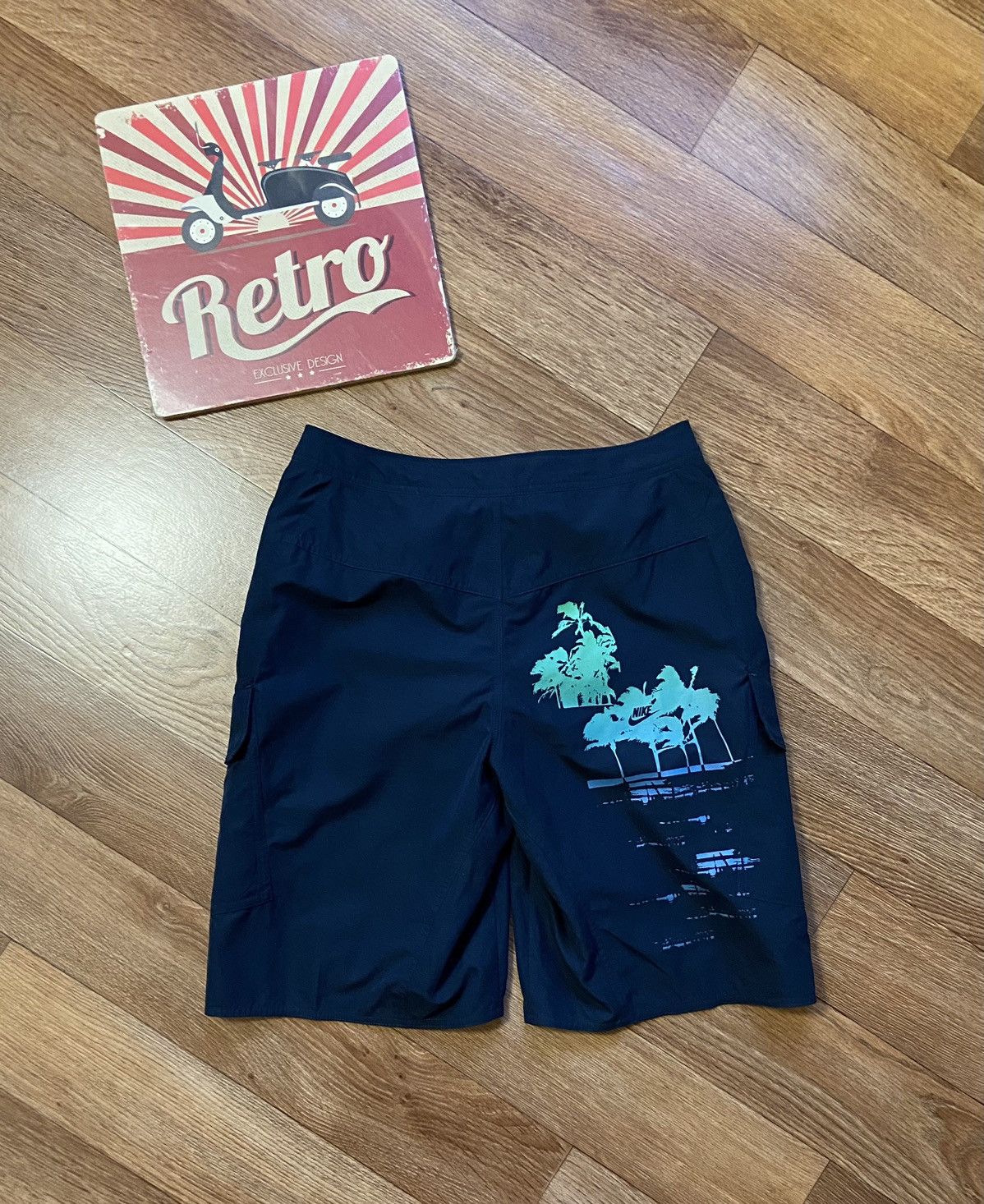 Nike Nike Swimming Beach Big Logo Printed Shorts Size US 32 / EU 48 - 1 Thumbnail