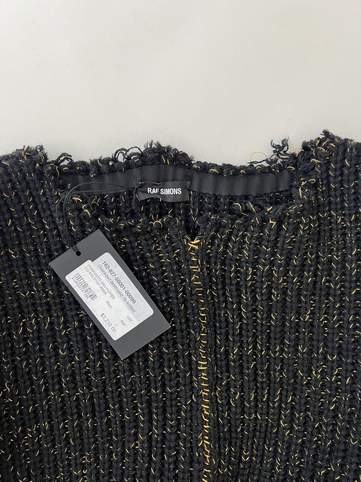 Raf Simons FW16 Oversize Destroyed Crewneck Sweater Size US XL / EU 56 / 4 - 10 Thumbnail