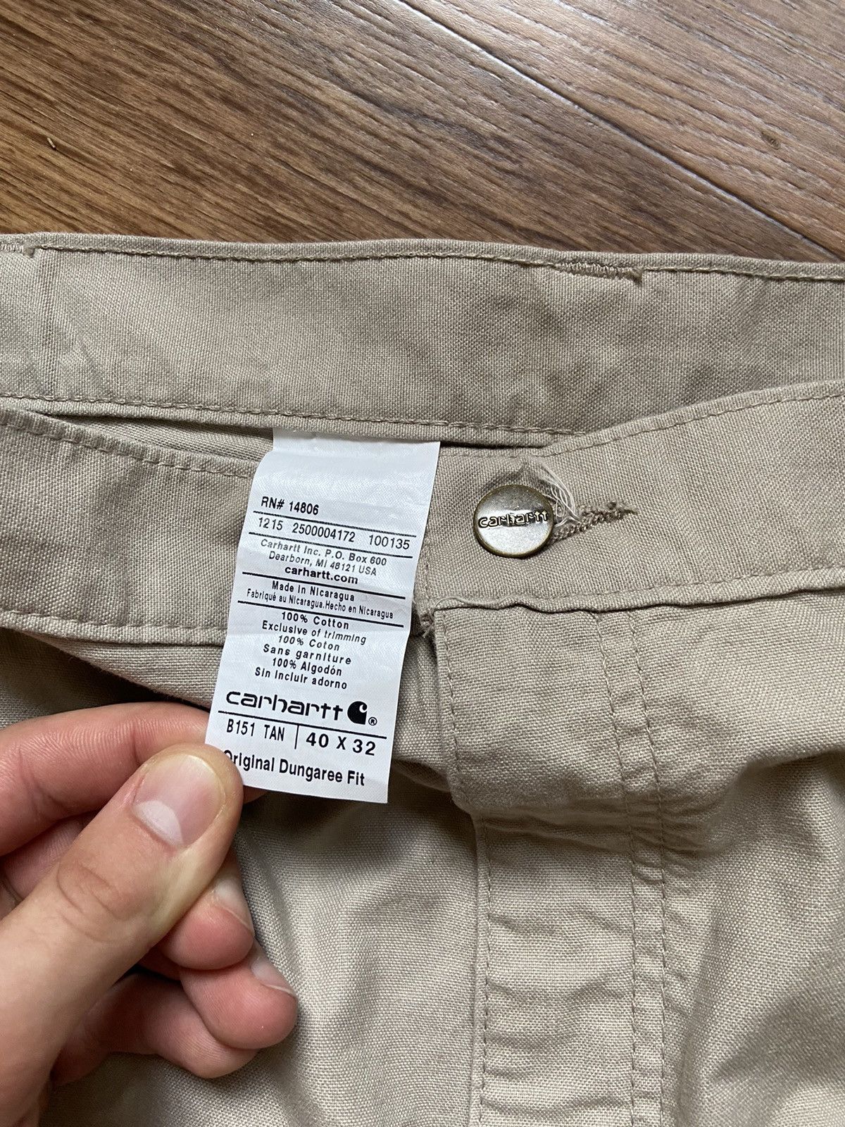 Carhartt × Carhartt Wip Vintage Carhartt Double Knee Canvas Work Dungaree Pants Size US 34 / EU 50 - 5 Thumbnail