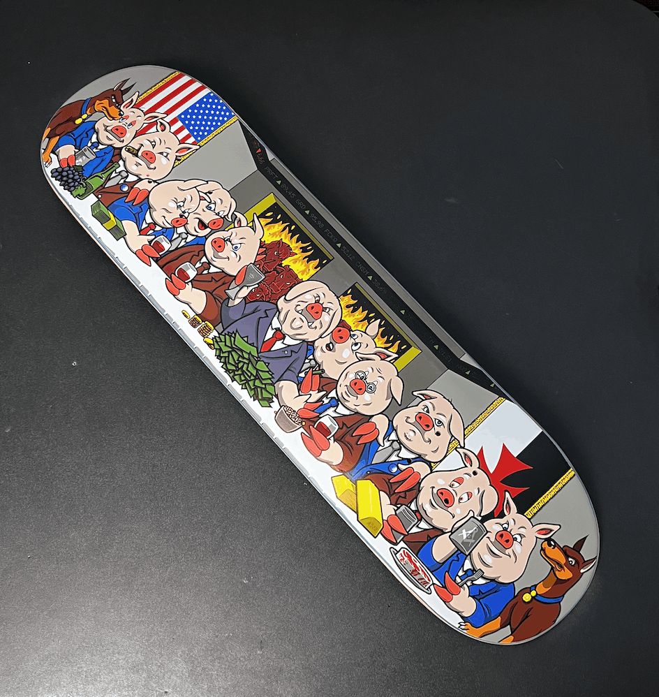 image of Strangelove Skateboards Strangelove Sean Cliver Animal Farm 8.5 Skateboard Deck, Men's