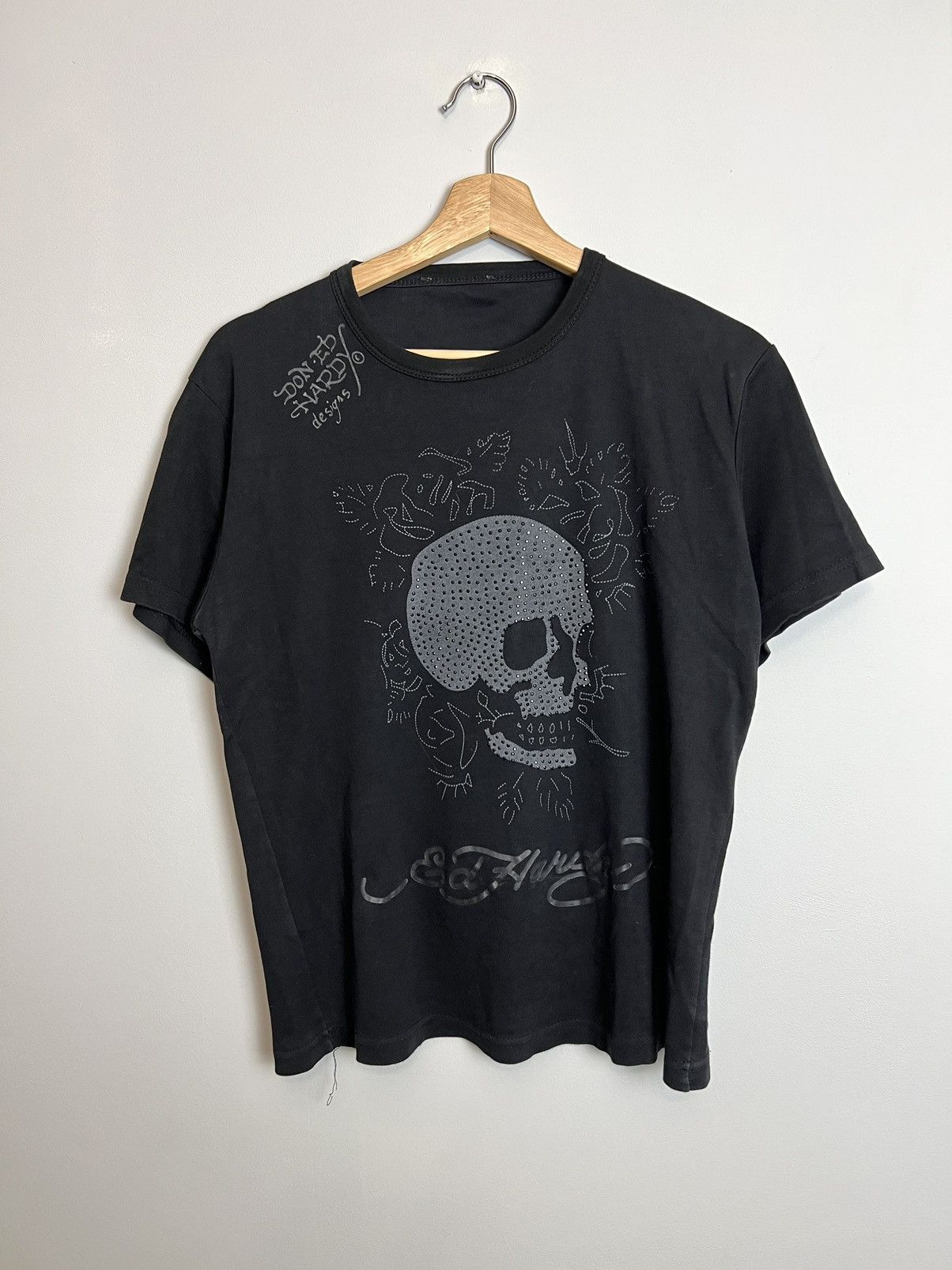 Christian Audigier VINTAGE ED HARDY SKULLS RARE Y2K Drip T-SHIRT Size M / US 6-8 / IT 42-44 - 1 Thumbnail