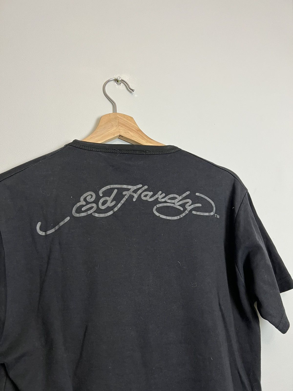 Christian Audigier VINTAGE ED HARDY SKULLS RARE Y2K Drip T-SHIRT Size M / US 6-8 / IT 42-44 - 3 Thumbnail