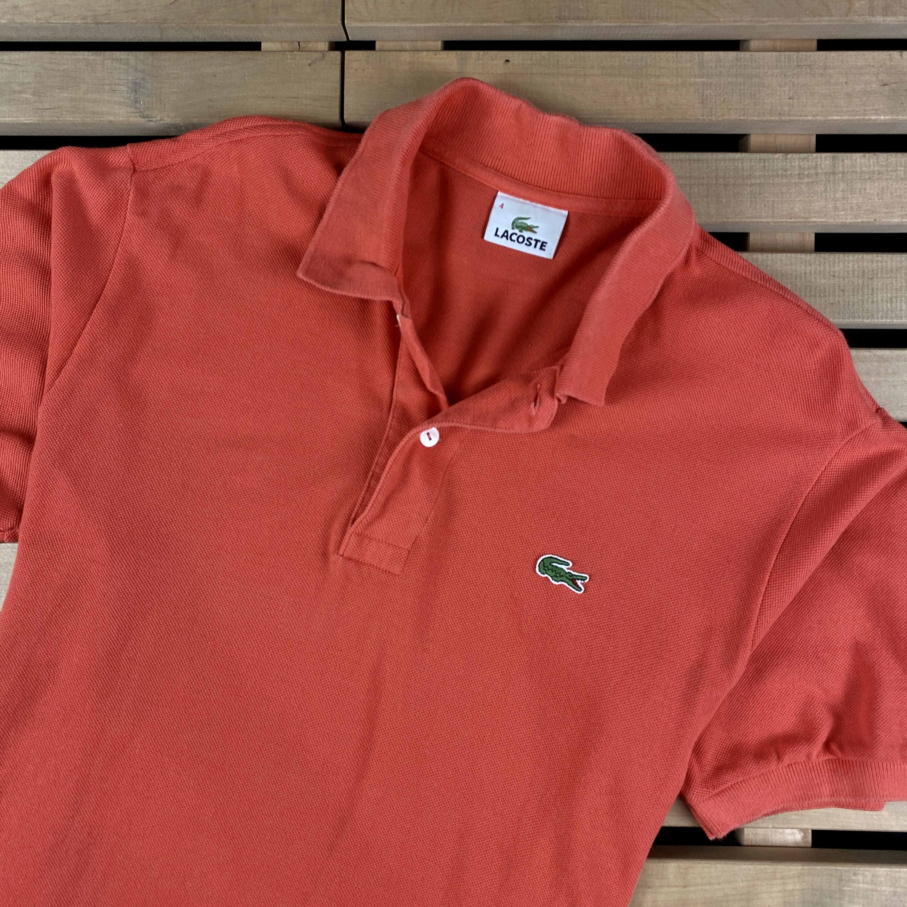 Lacoste × Vintage Mens Vintage Short Sleeve Polo T-Shirts Lacoste Size 4 Size US S / EU 44-46 / 1 - 2 Thumbnail