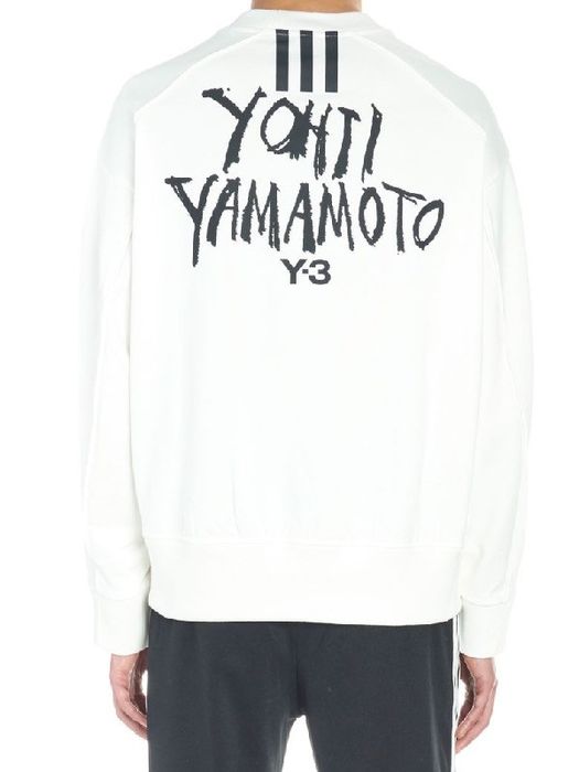 Y-3 Y-3 Signature Graphic Logo Core White Crewneck Sweatshirt