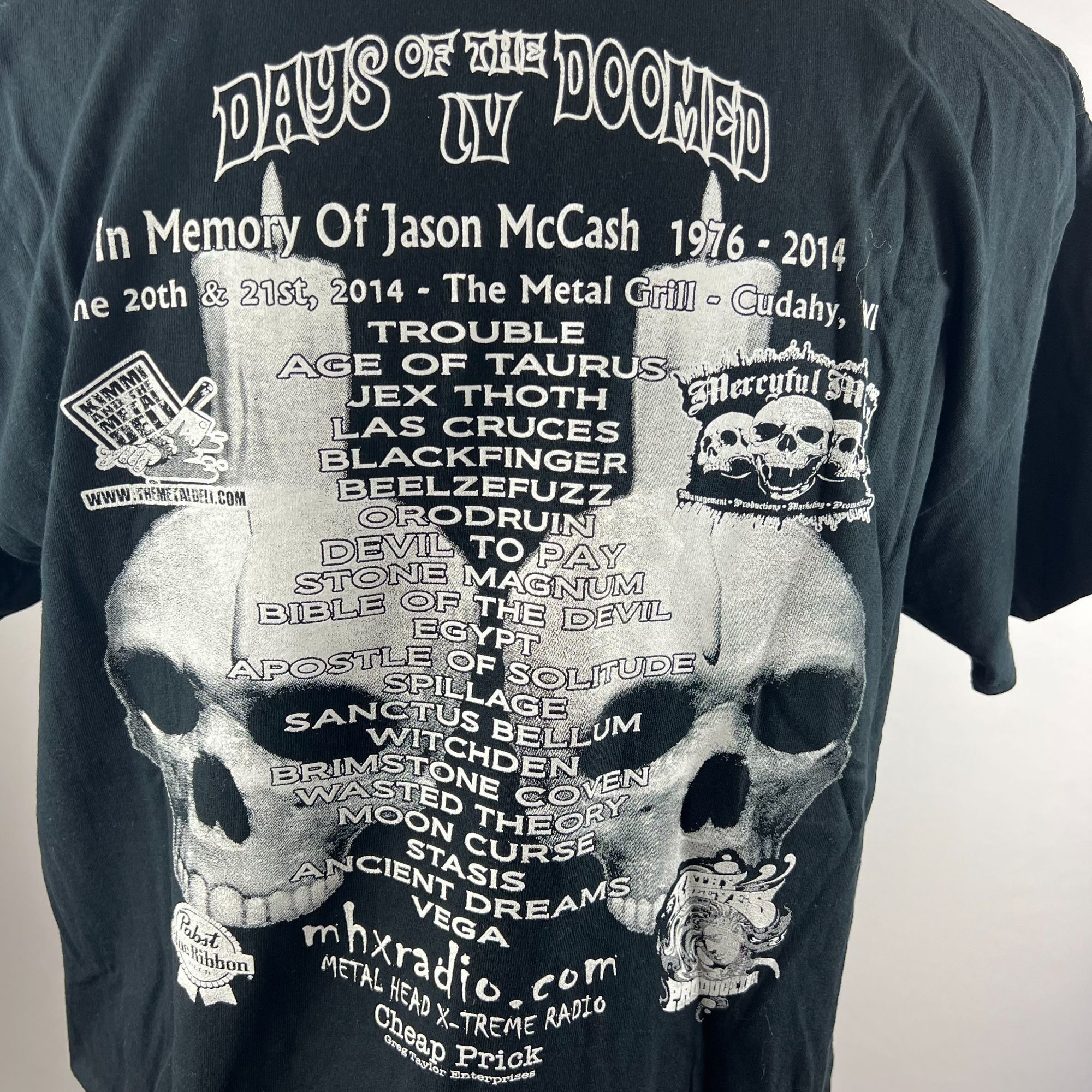 Days Of The Doomed IV 2014 Midwest Metal Festival XL T-Shirt