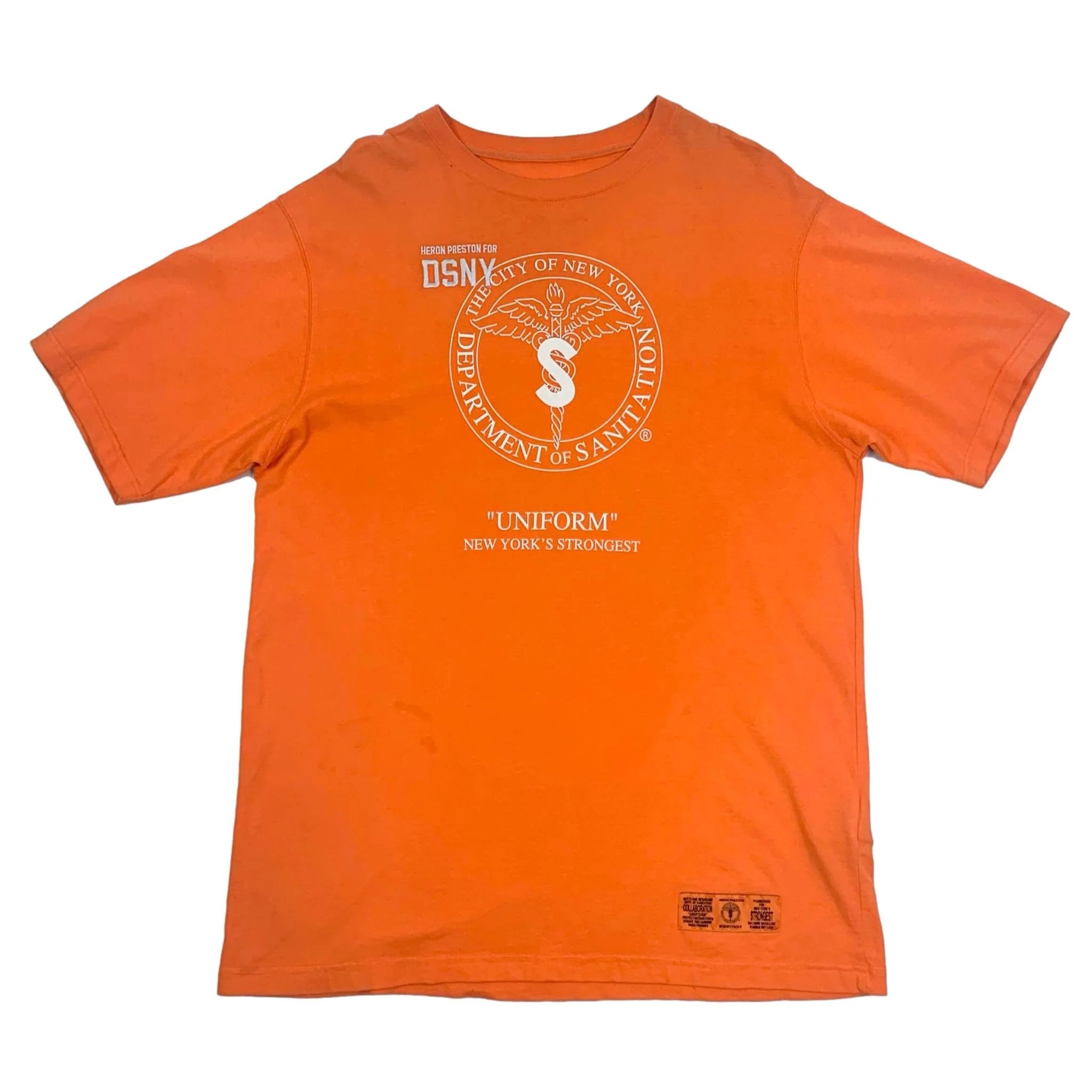 image of Heron Preston Dsny Tee in Orange, Men's (Size Medium)