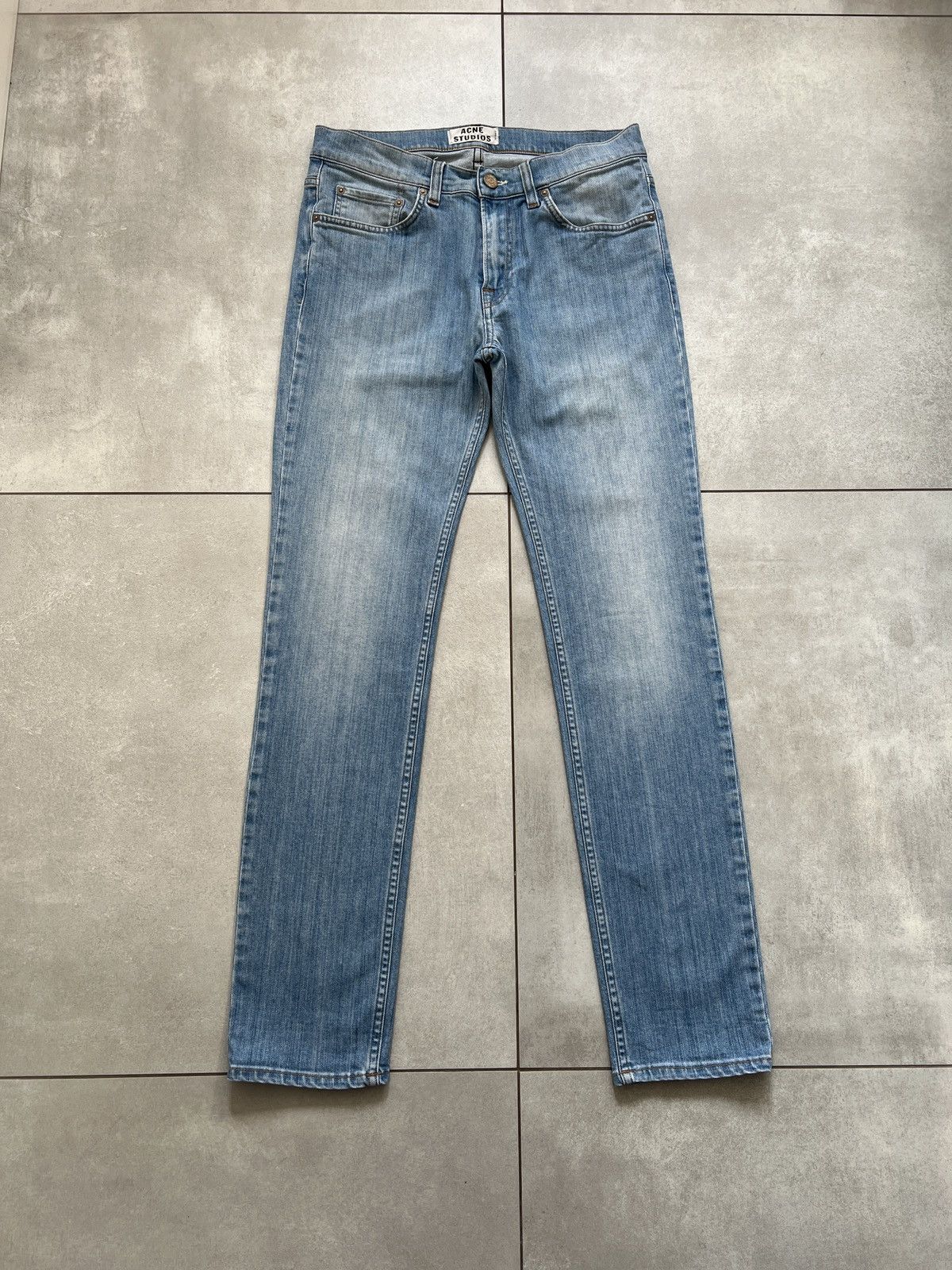 image of Acne Studios Ace Lt Vintage Light Blue Denim Jeans, Men's (Size 31)