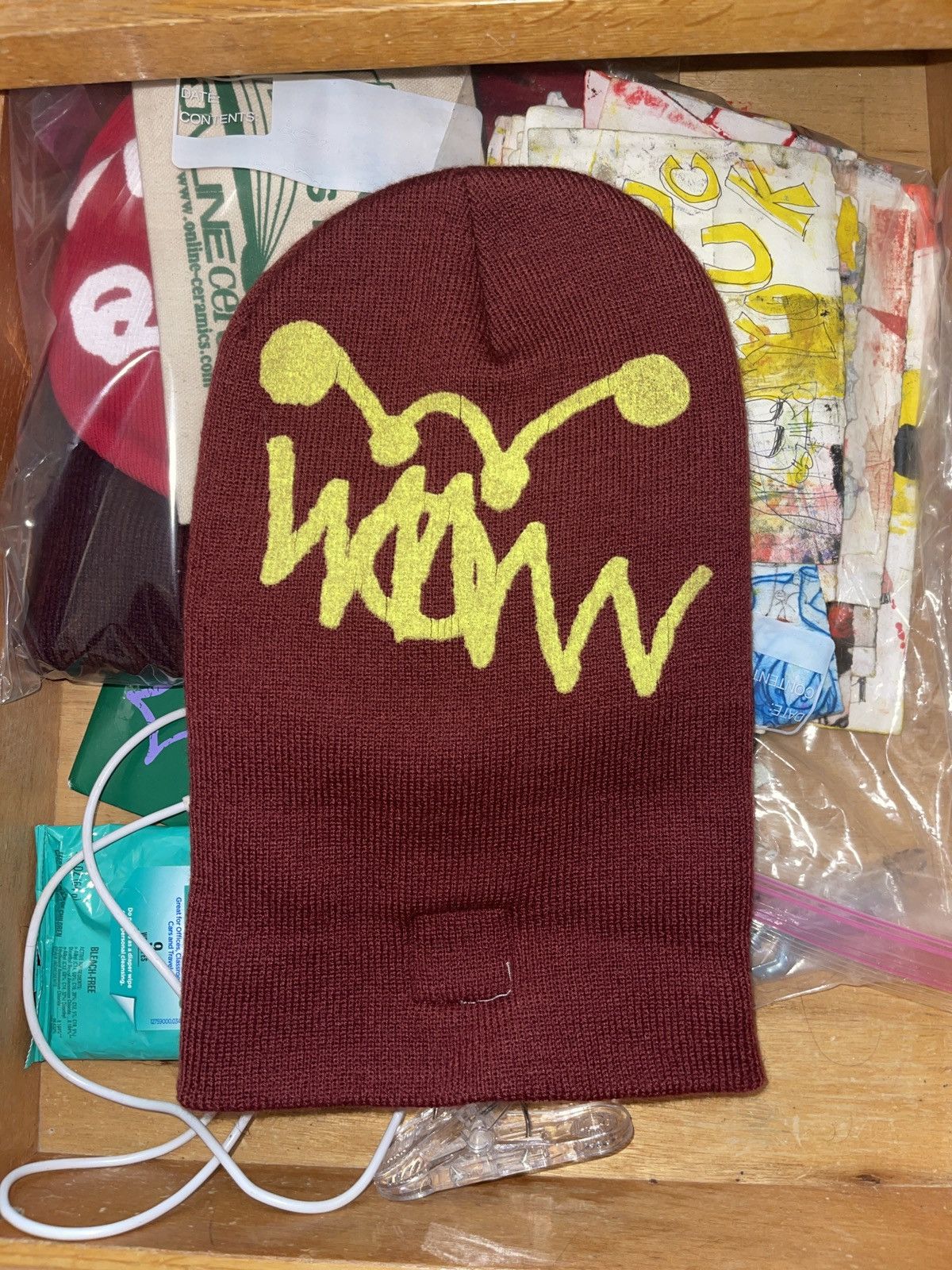 image of Asspizza 2018 Beanie in Maroon, Men's