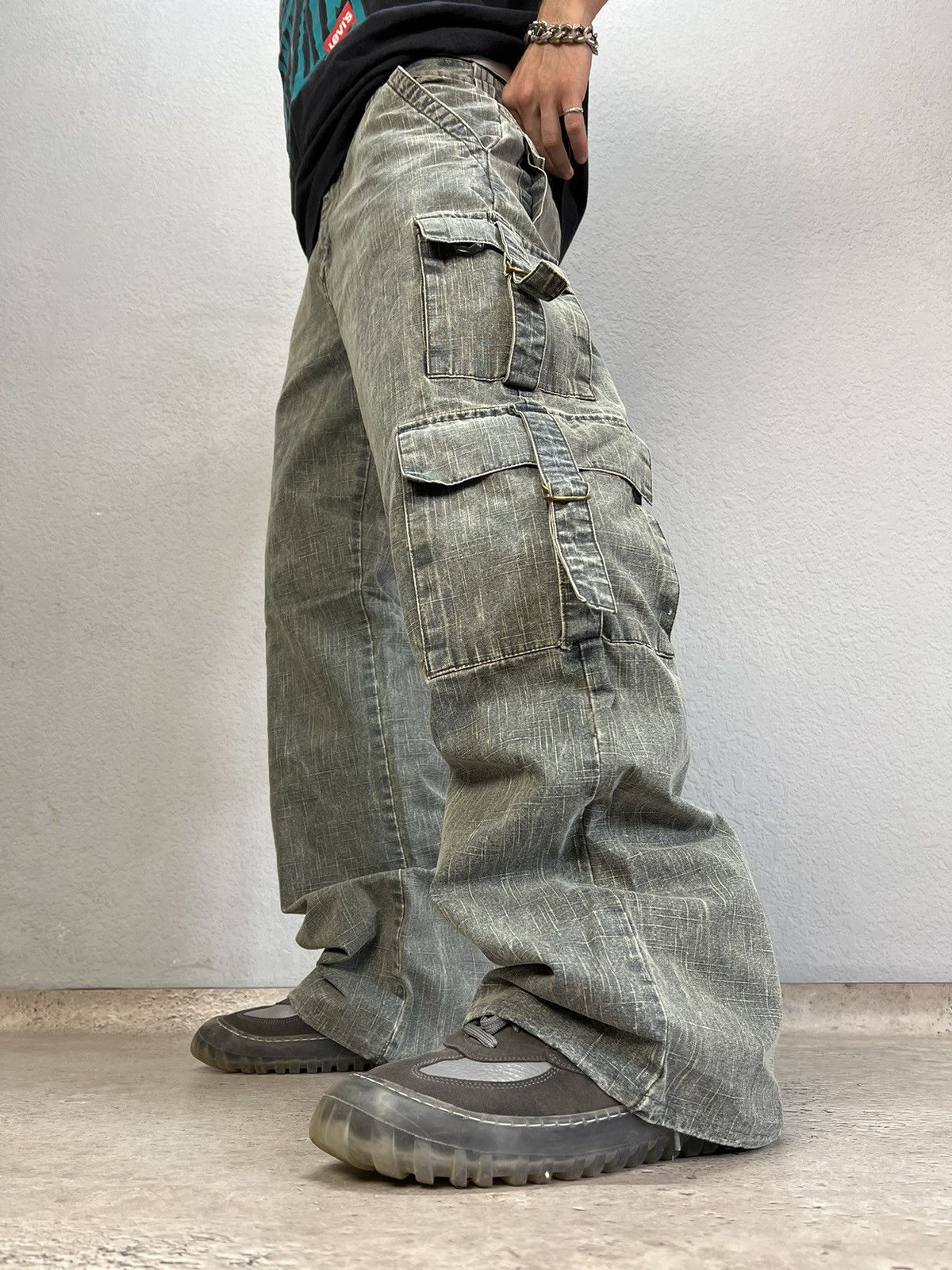 Japanese Brand Vintage 90s Y2K parachute bandage pants jeans Distressed Size US 34 / EU 50 - 1 Thumbnail