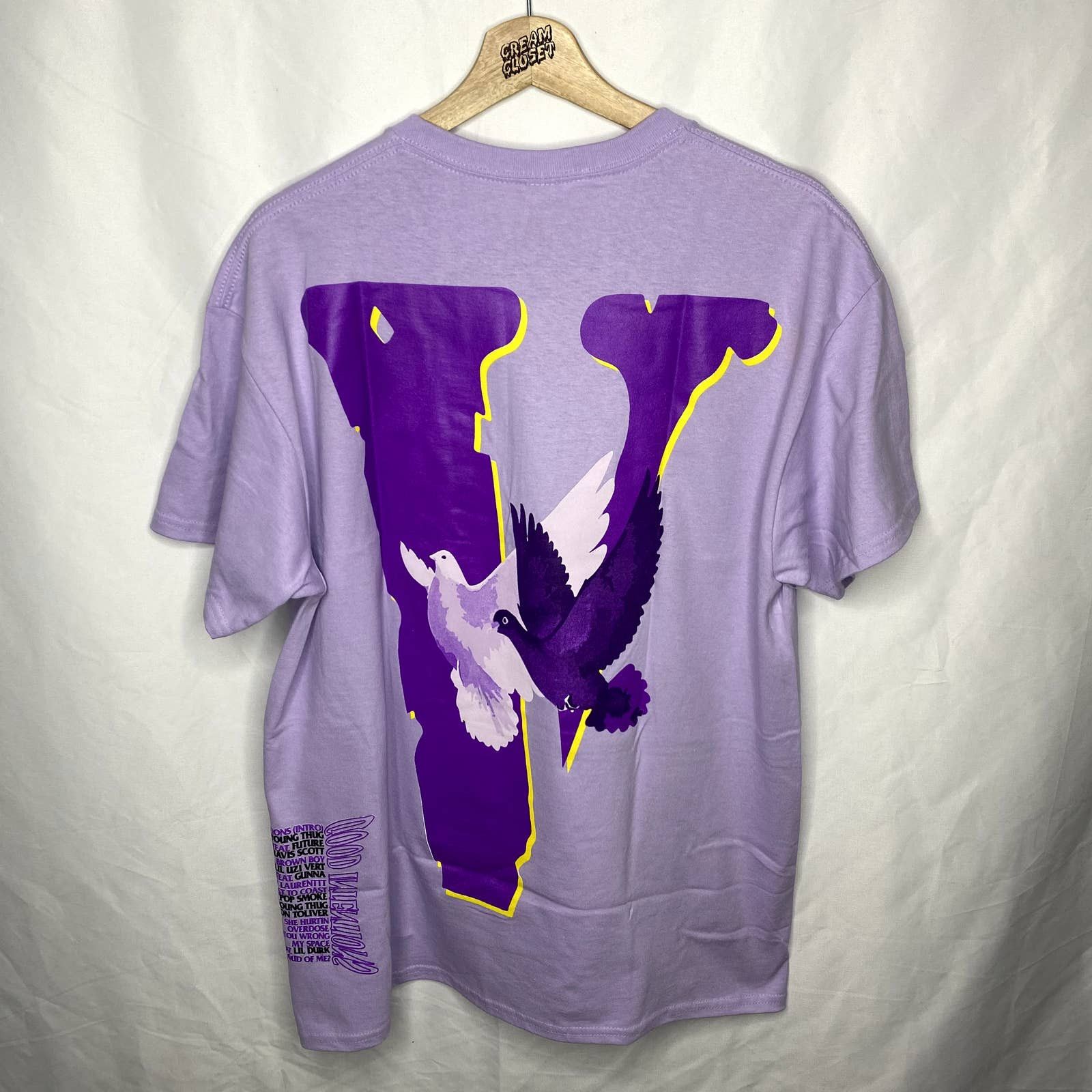 Nav x VLONE Good Intentions Doves hotsell Hip Hop Rap Tour Merch Tee in Lavender XXL