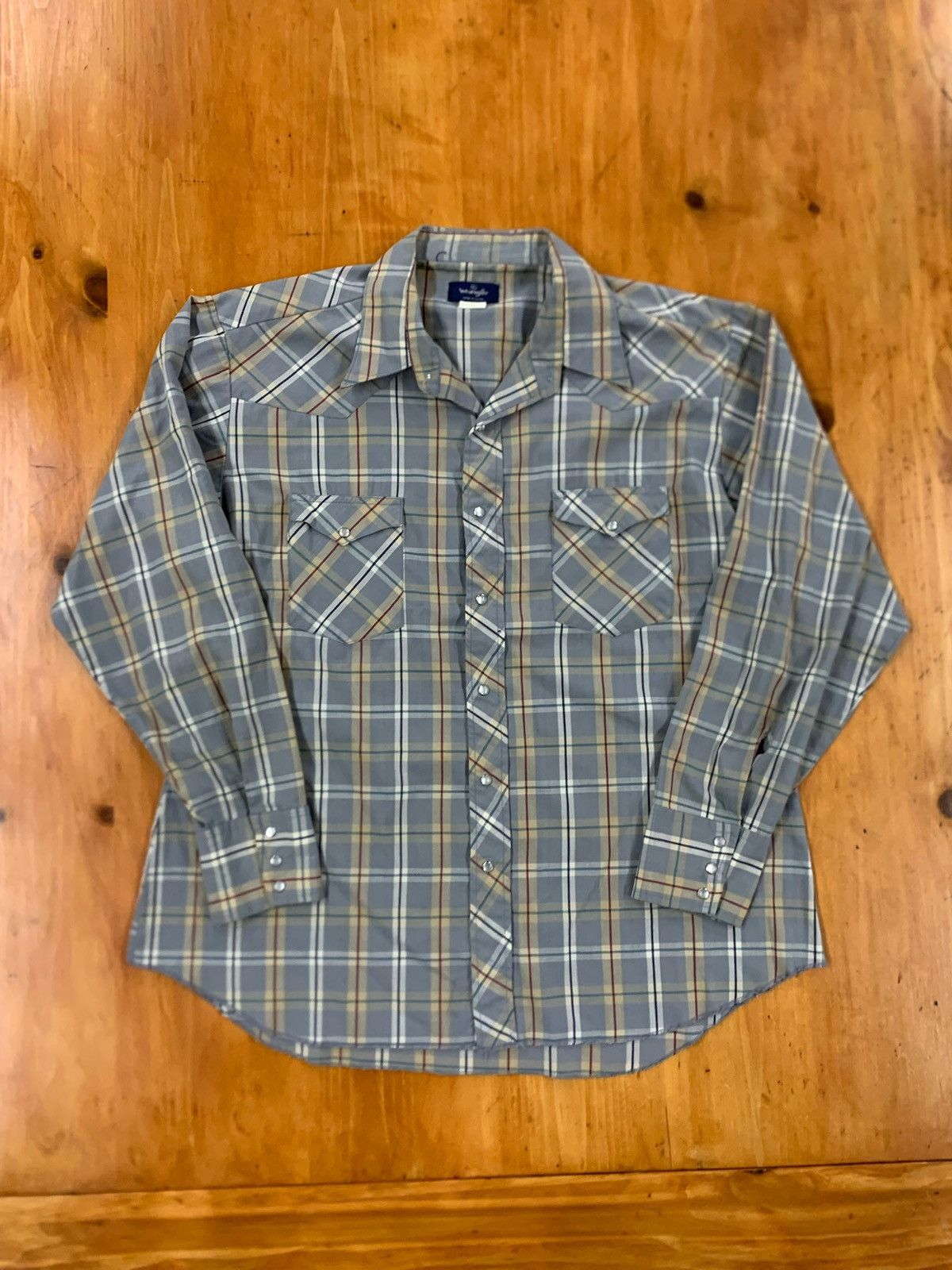 Vintage 1980s Wrangler Pear Snap Western Shirt