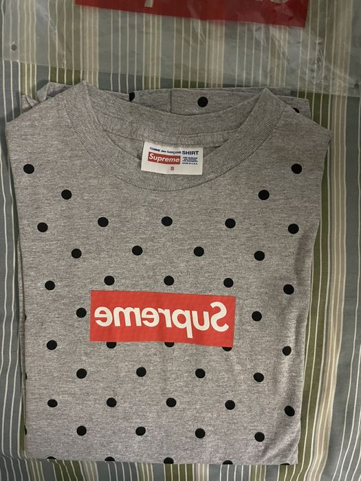 Supreme x COMME DES GARCONS SHIRT Polka Dot Box Logo Tee Size S