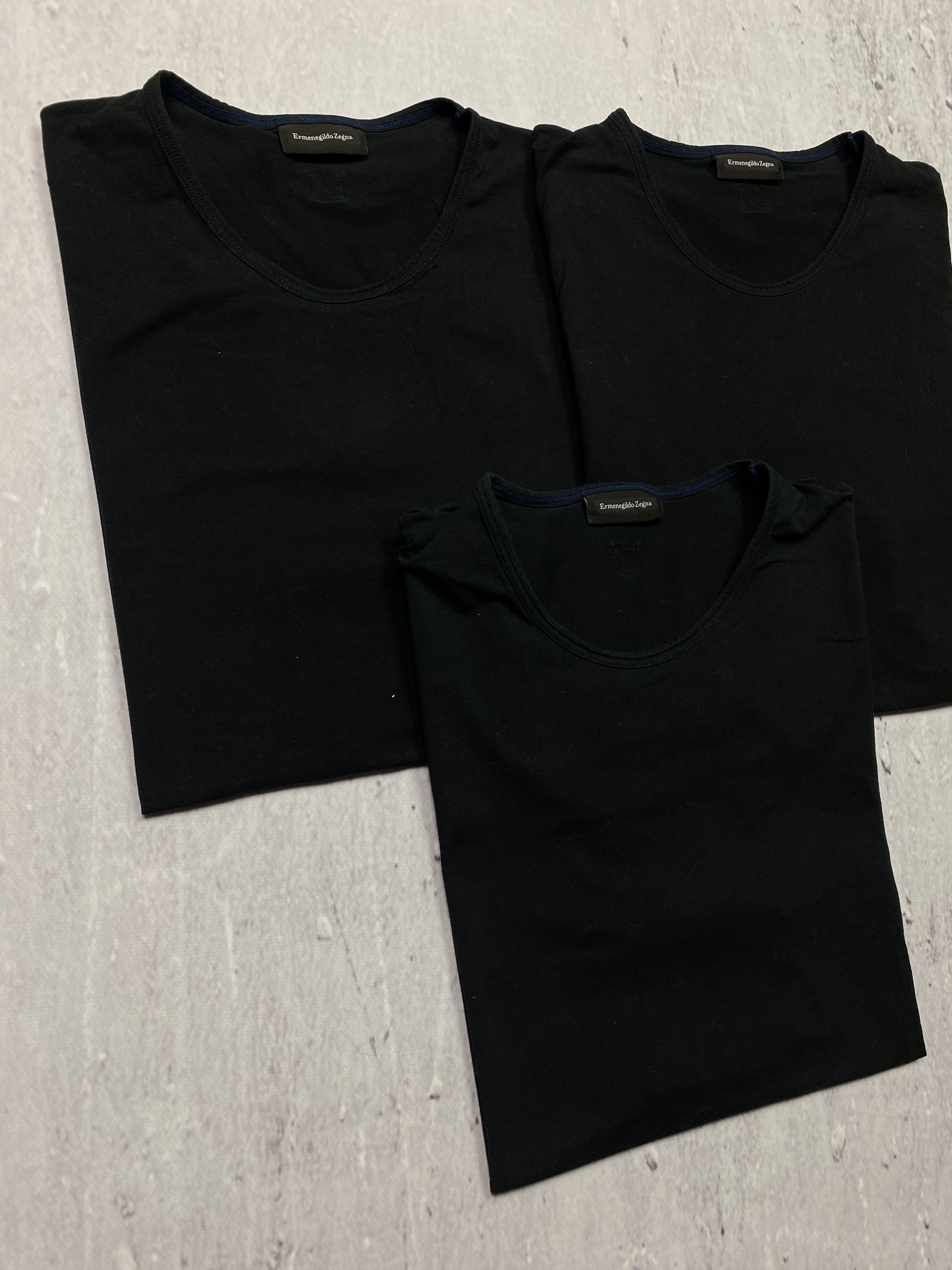 Ermenegildo Zegna 3-pack of Ermenegildo Zegna T-Shirts Classic Small Logo Men Size US L / EU 52-54 / 3 - 5 Thumbnail