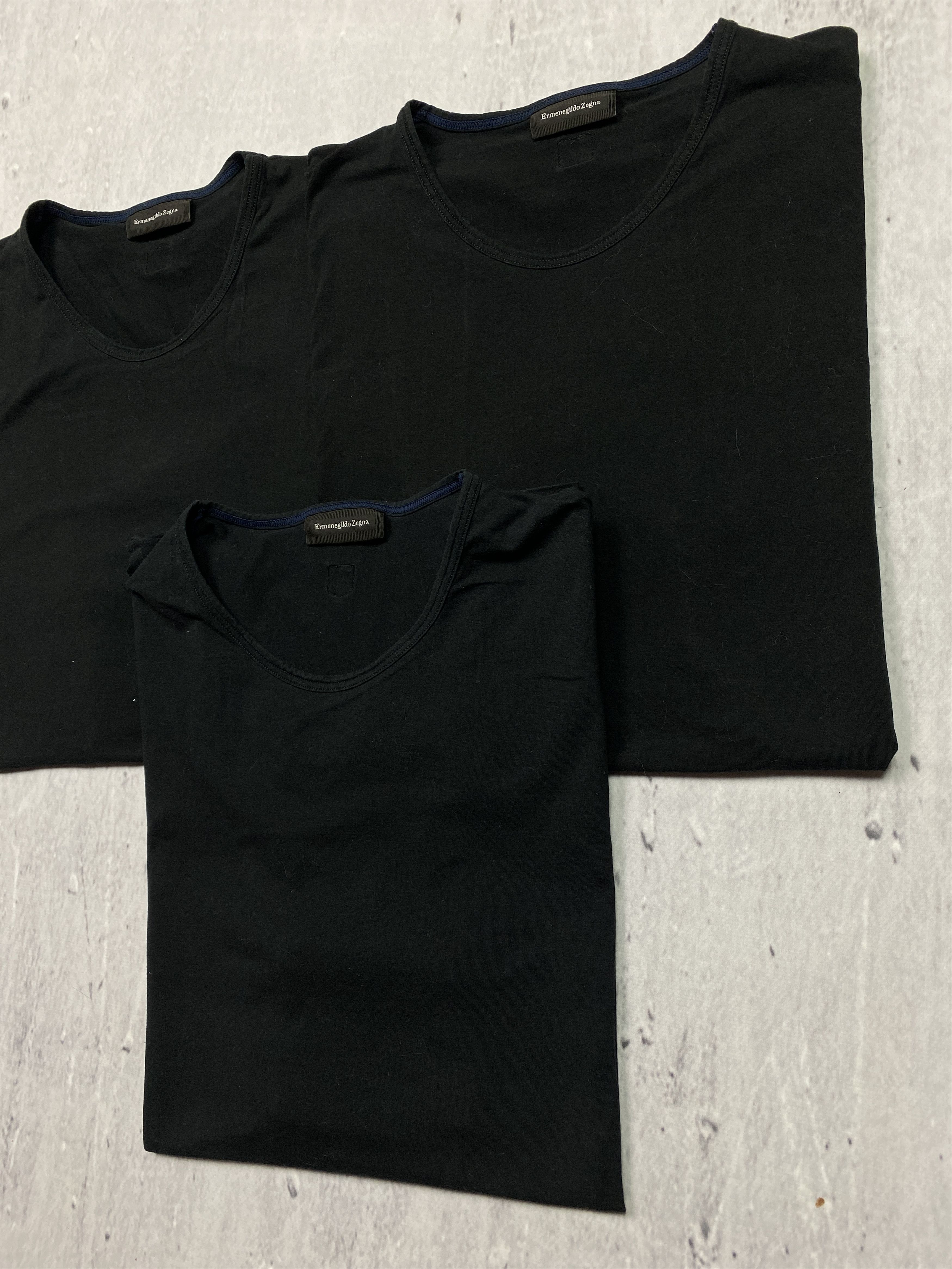 Ermenegildo Zegna 3-pack of Ermenegildo Zegna T-Shirts Classic Small Logo Men Size US L / EU 52-54 / 3 - 6 Thumbnail