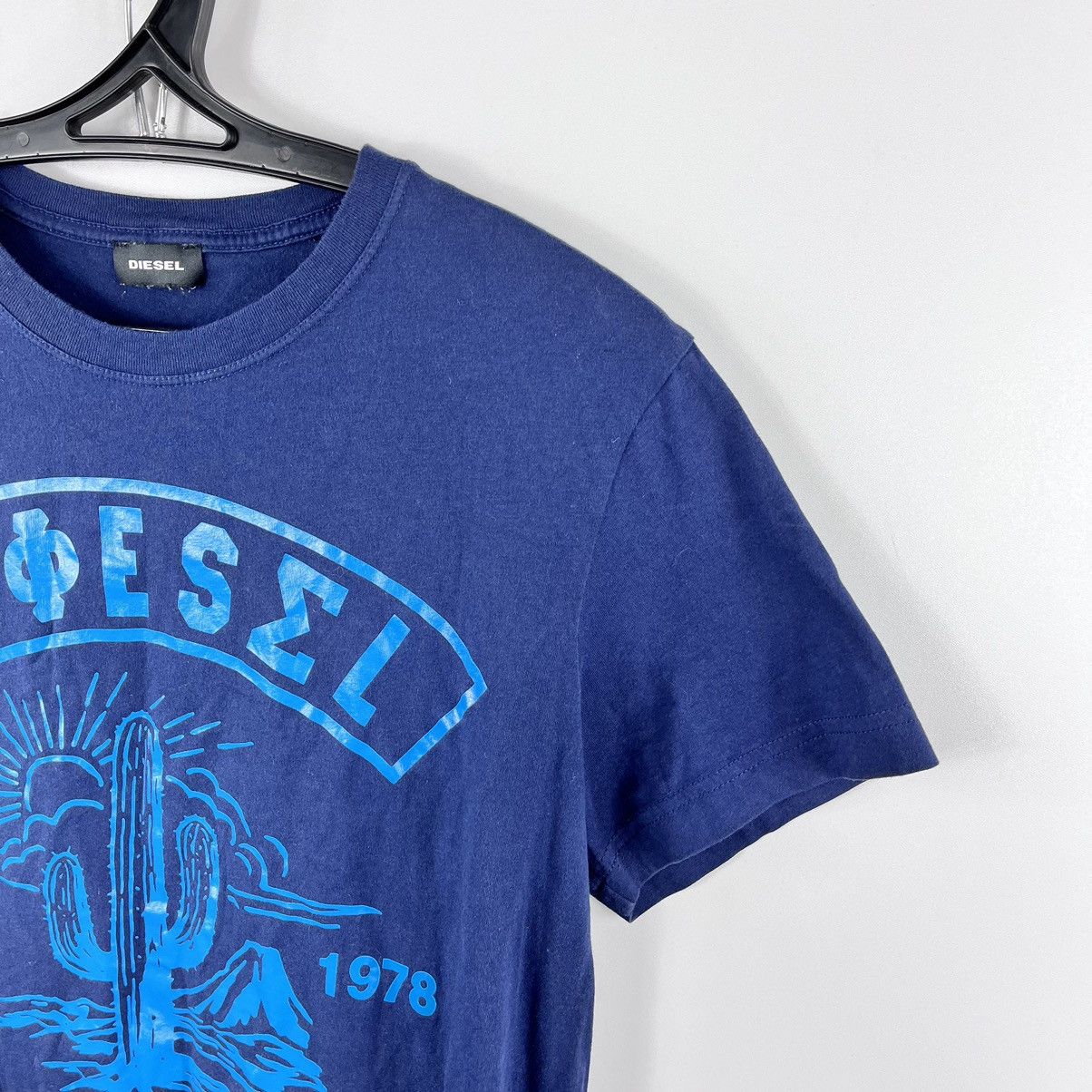 Designer Diesel T-Shirt Navy Big Logo Size L Size US M / EU 48-50 / 2 - 3 Thumbnail