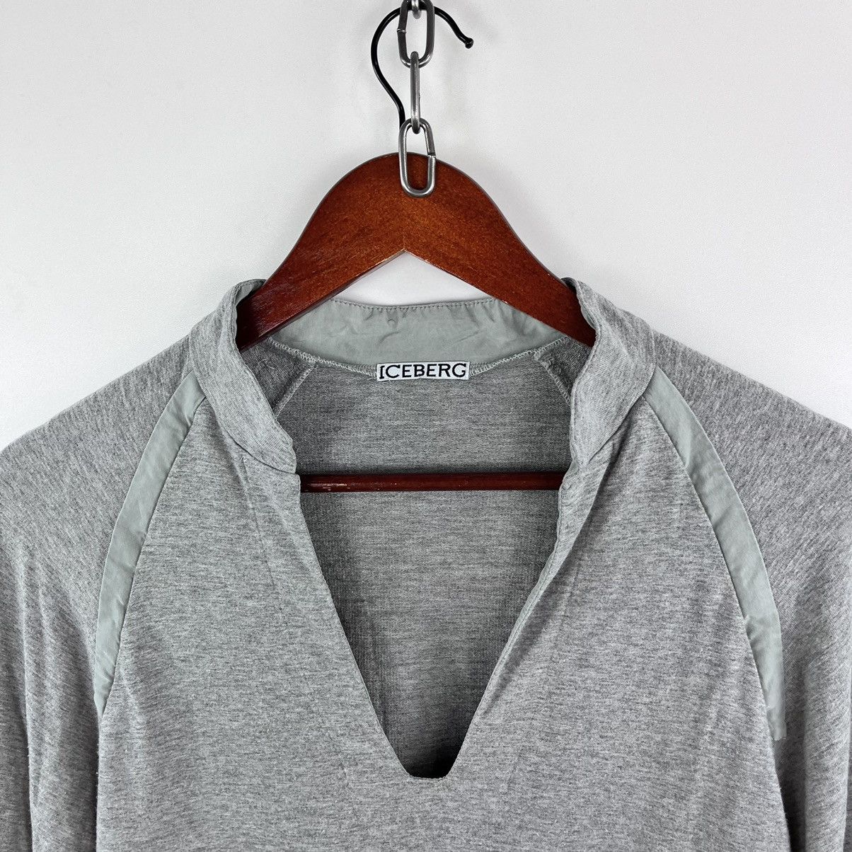 Iceberg Iceberg Long Sleeve V-Neck Shirt Grey Size XS Size XS / US 0-2 / IT 36-38 - 3 Thumbnail