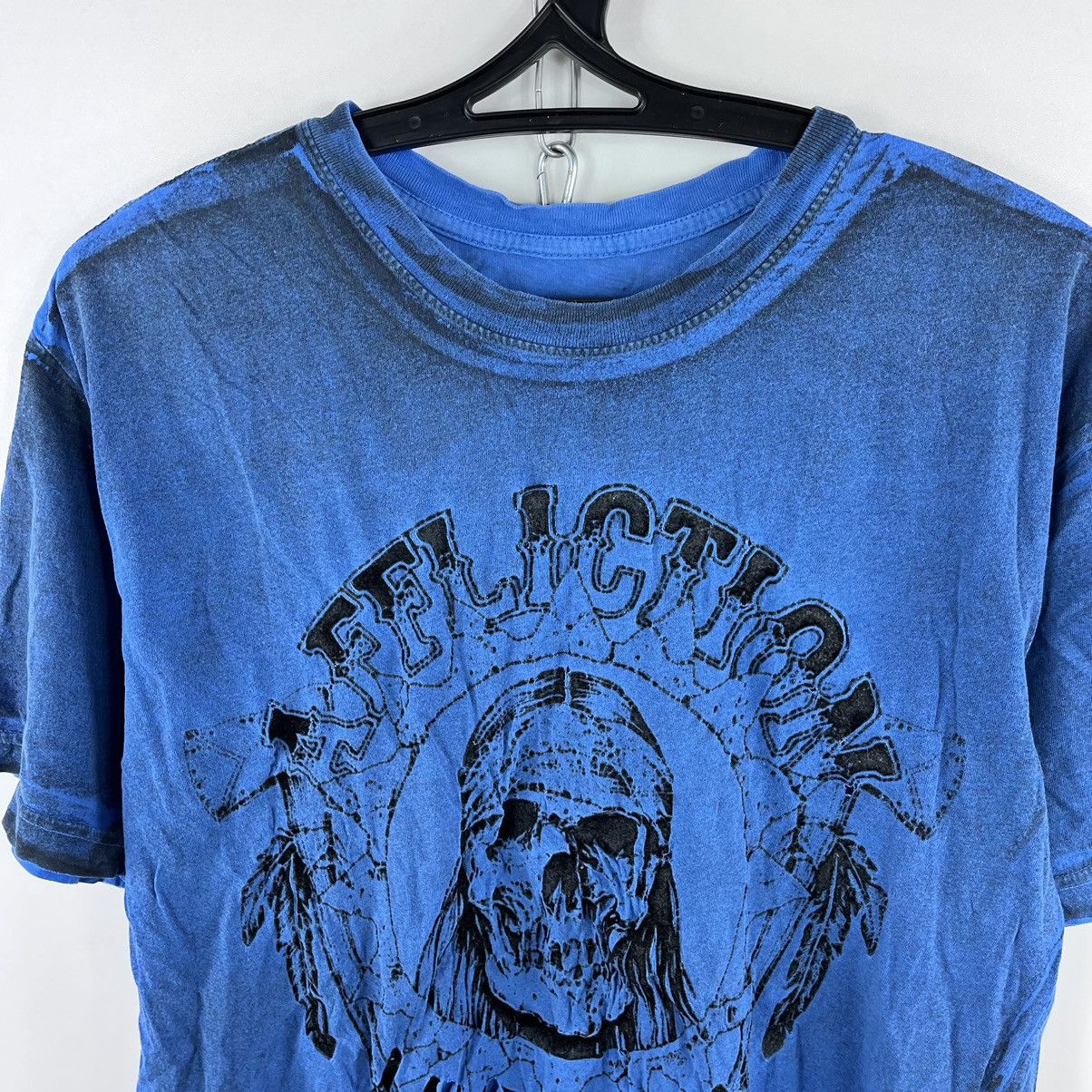 Affliction × Vintage Vintage Affliction Live Fast T-Shirt Blue Size L Size US L / EU 52-54 / 3 - 3 Thumbnail