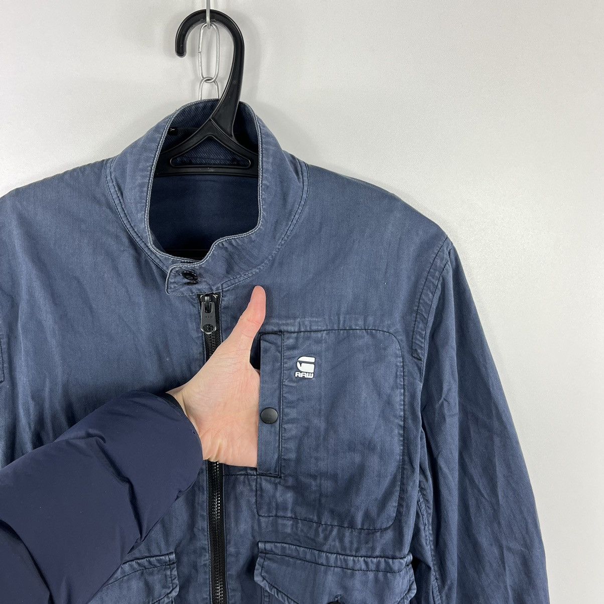 G-Star G Star Raw Correctline Bomber Jacket Full Zip Navy Size L Size US L / EU 52-54 / 3 - 2 Thumbnail
