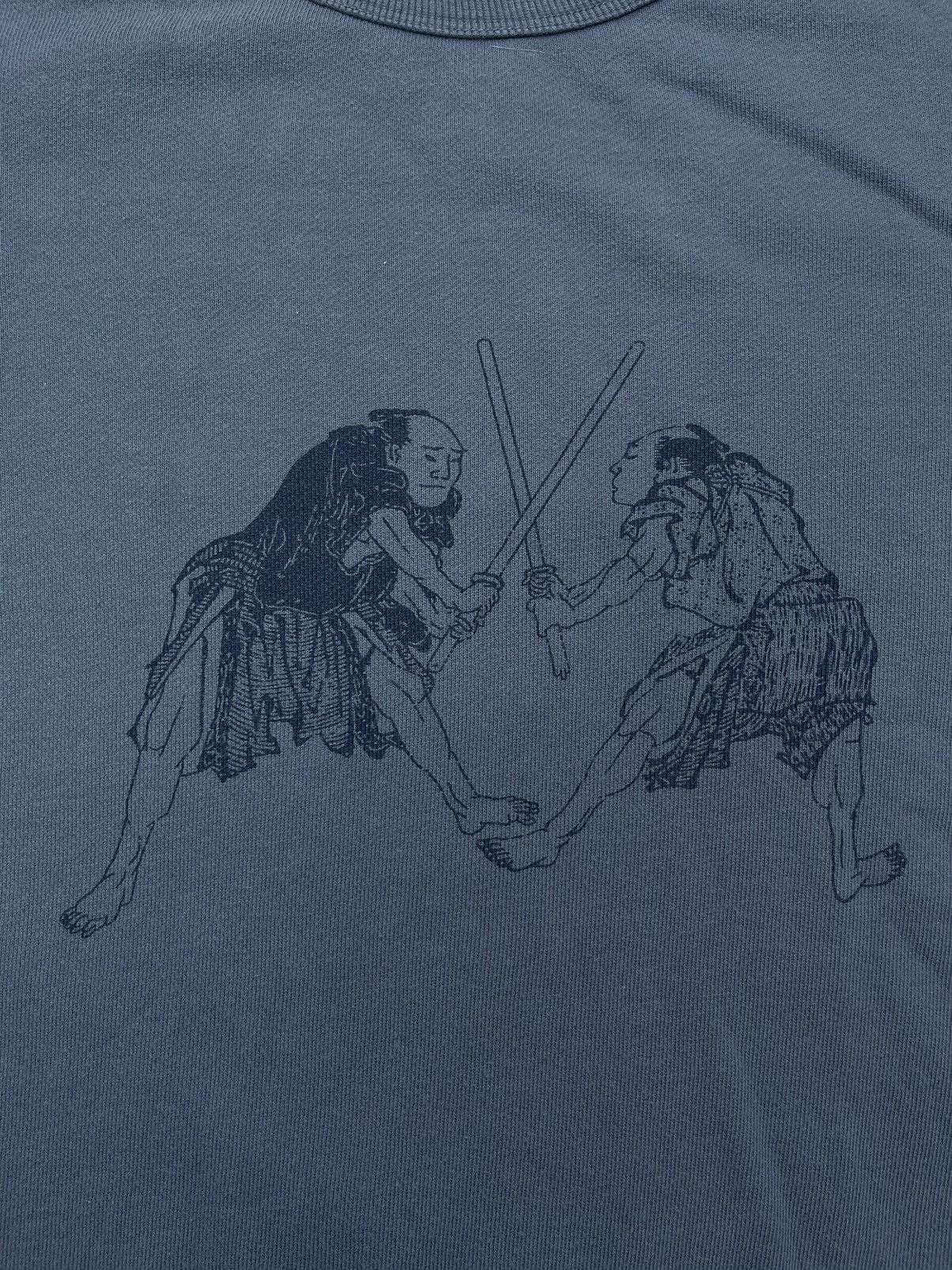 Japanese Brand × Uniqlo Uniqlo Hokusai Blue Sweatshirt Samurai Japanese Jakudze Size US M / EU 48-50 / 2 - 5 Thumbnail