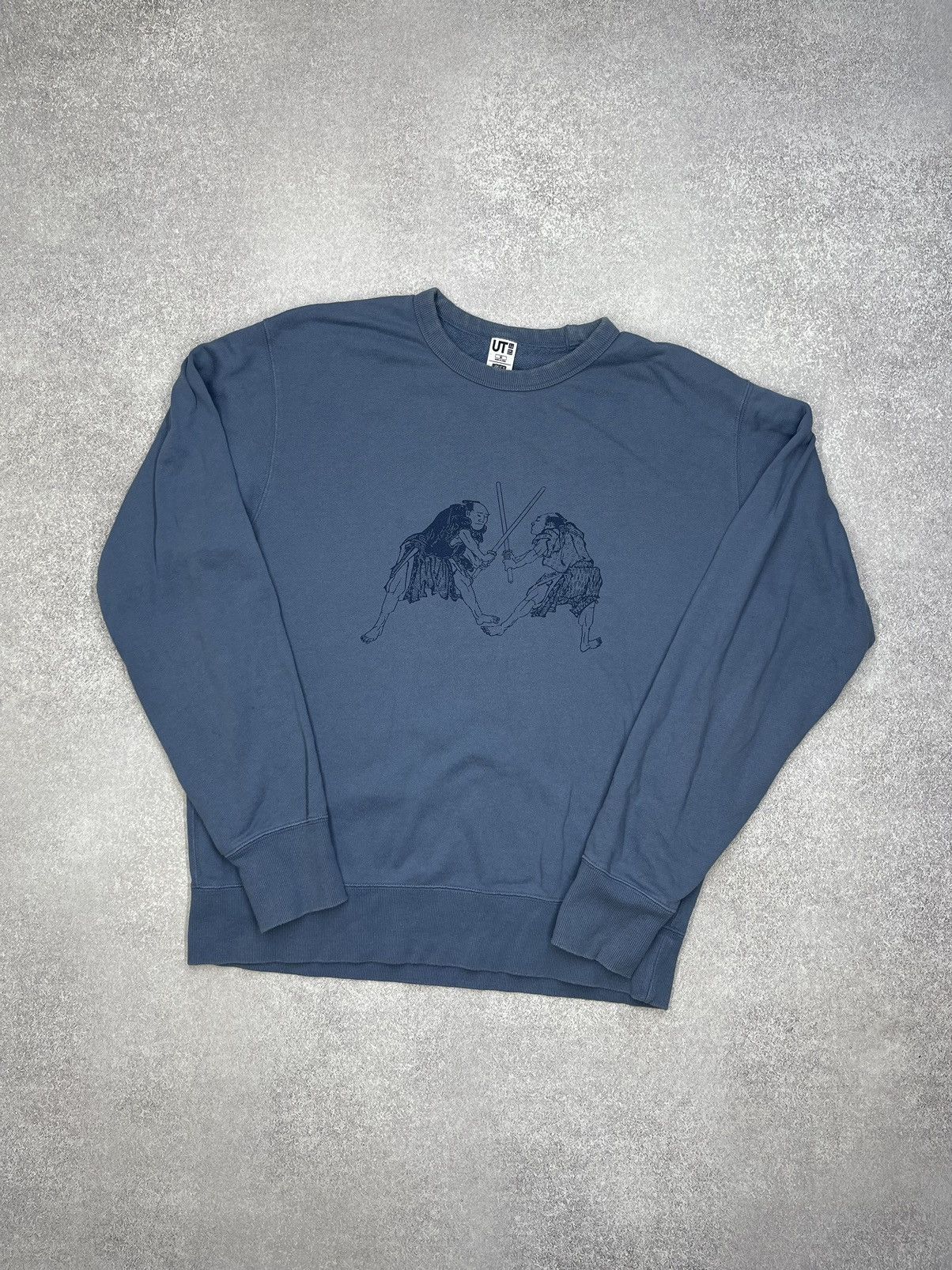 Uniqlo Uniqlo Hokusai Blue Sweatshirt Samurai Japanese Jakudze Grailed