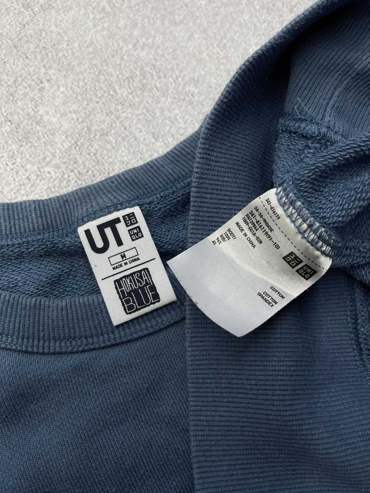 Japanese Brand × Uniqlo Uniqlo Hokusai Blue Sweatshirt Samurai Japanese Jakudze Size US M / EU 48-50 / 2 - 6 Thumbnail