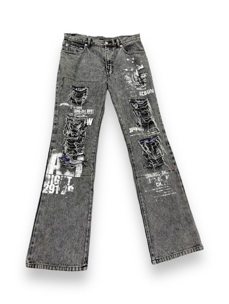 Seditionaries 90’s RETRO PUNK FLARE🔥STUDIO SHO Ripped Distressed Denim💥 Size US 30 / EU 46 - 5 Thumbnail