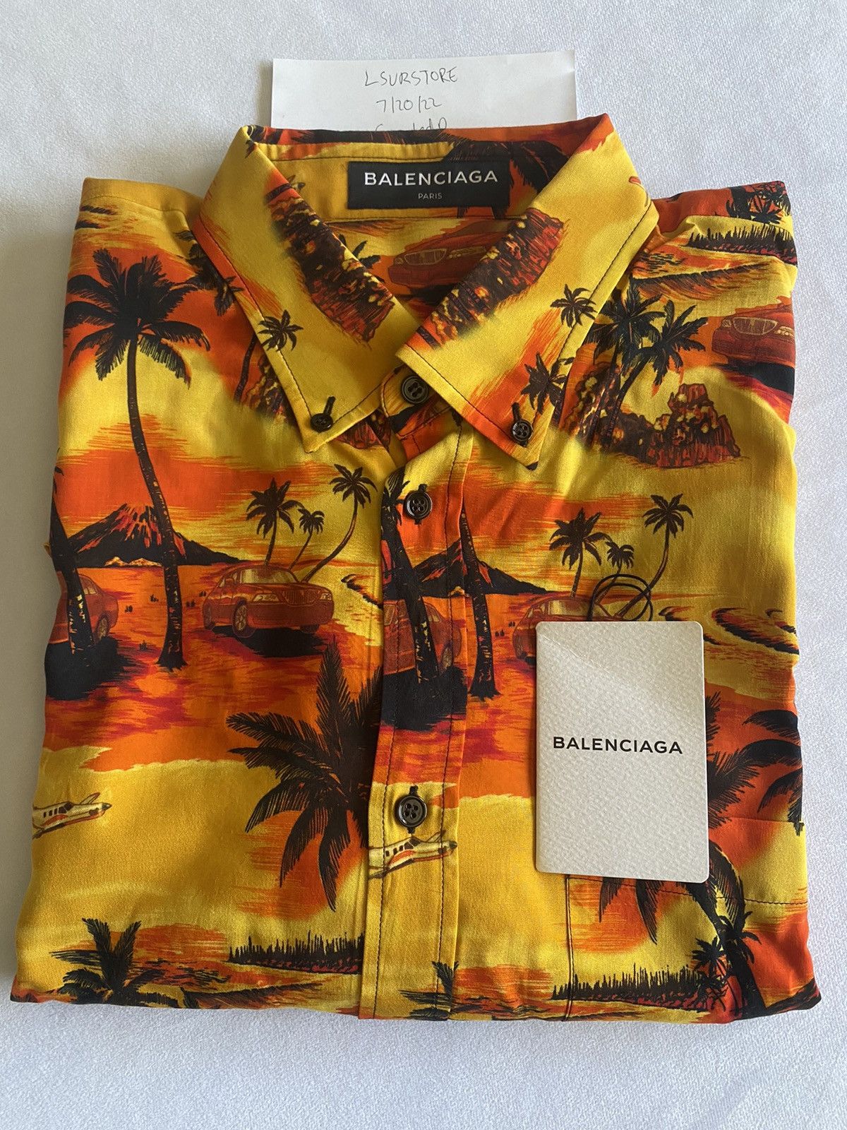 balenciaga hawaiian shirt