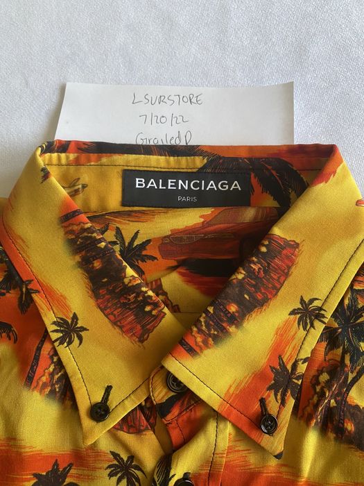 balenciaga hawaiian shirt