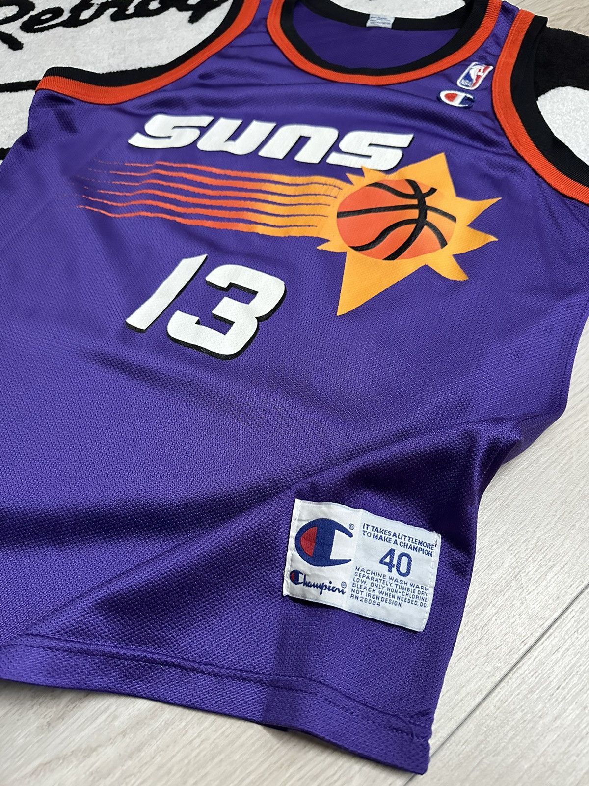 Champion × NBA × Vintage Vintage 90s Steve Nash Pheonix Suns Champion Jersey veryRare Size US M / EU 48-50 / 2 - 2 Thumbnail